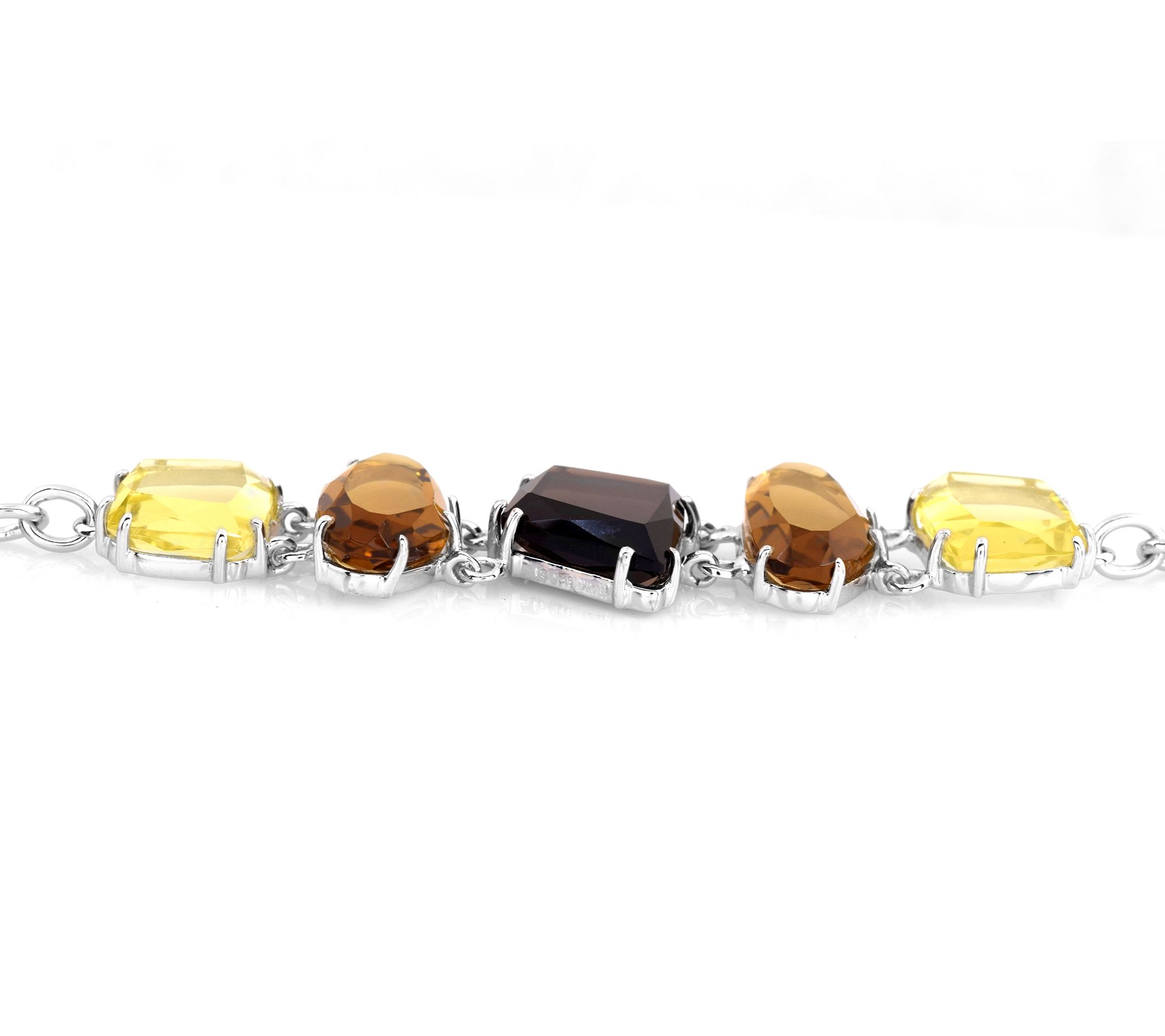 Affinity Gems Quartz Adjustable Bracelet, Sterlng Silver