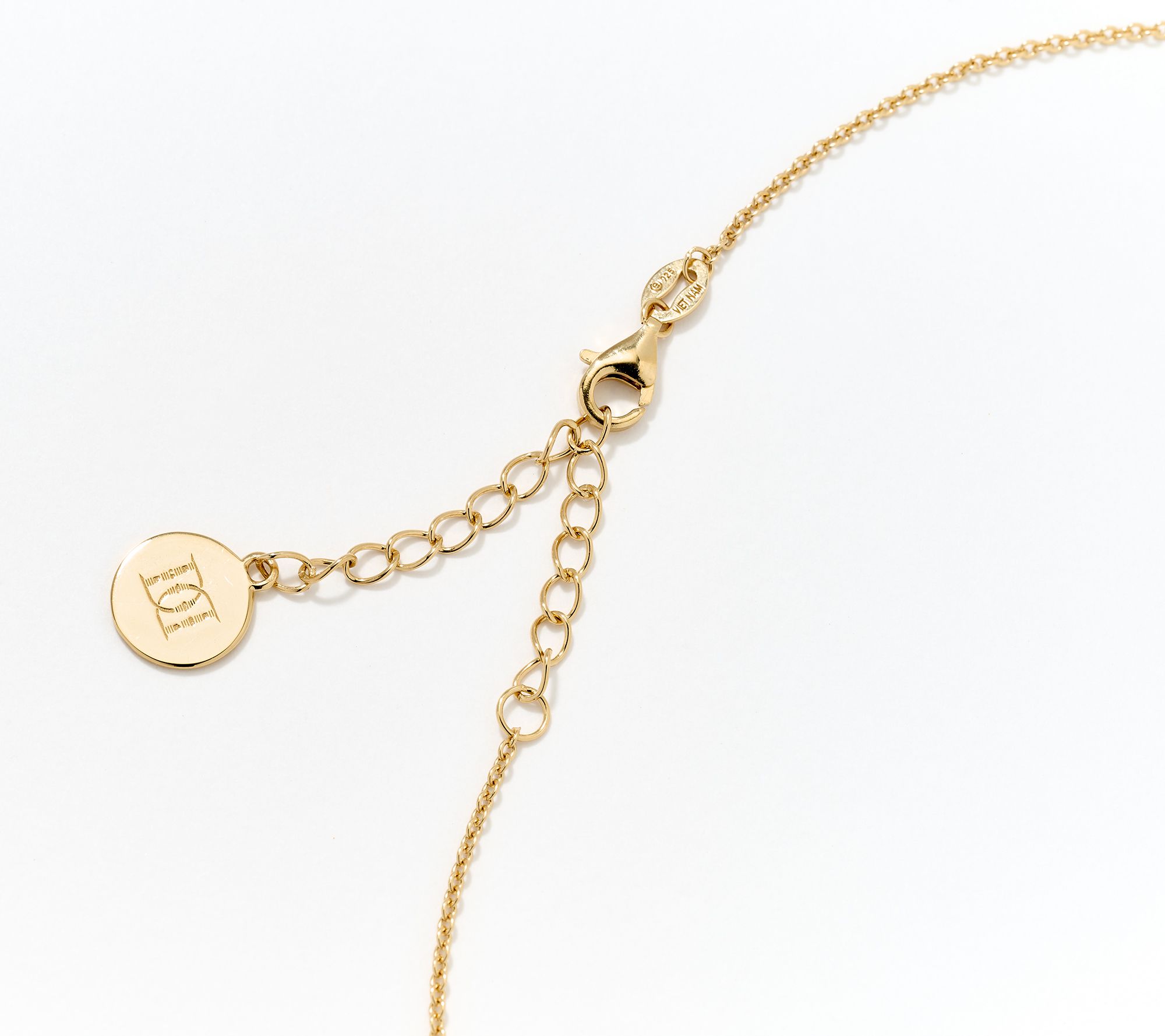 Diamonique x Prince Dimitri Enamel Egg Necklace, 14k Gold Plated