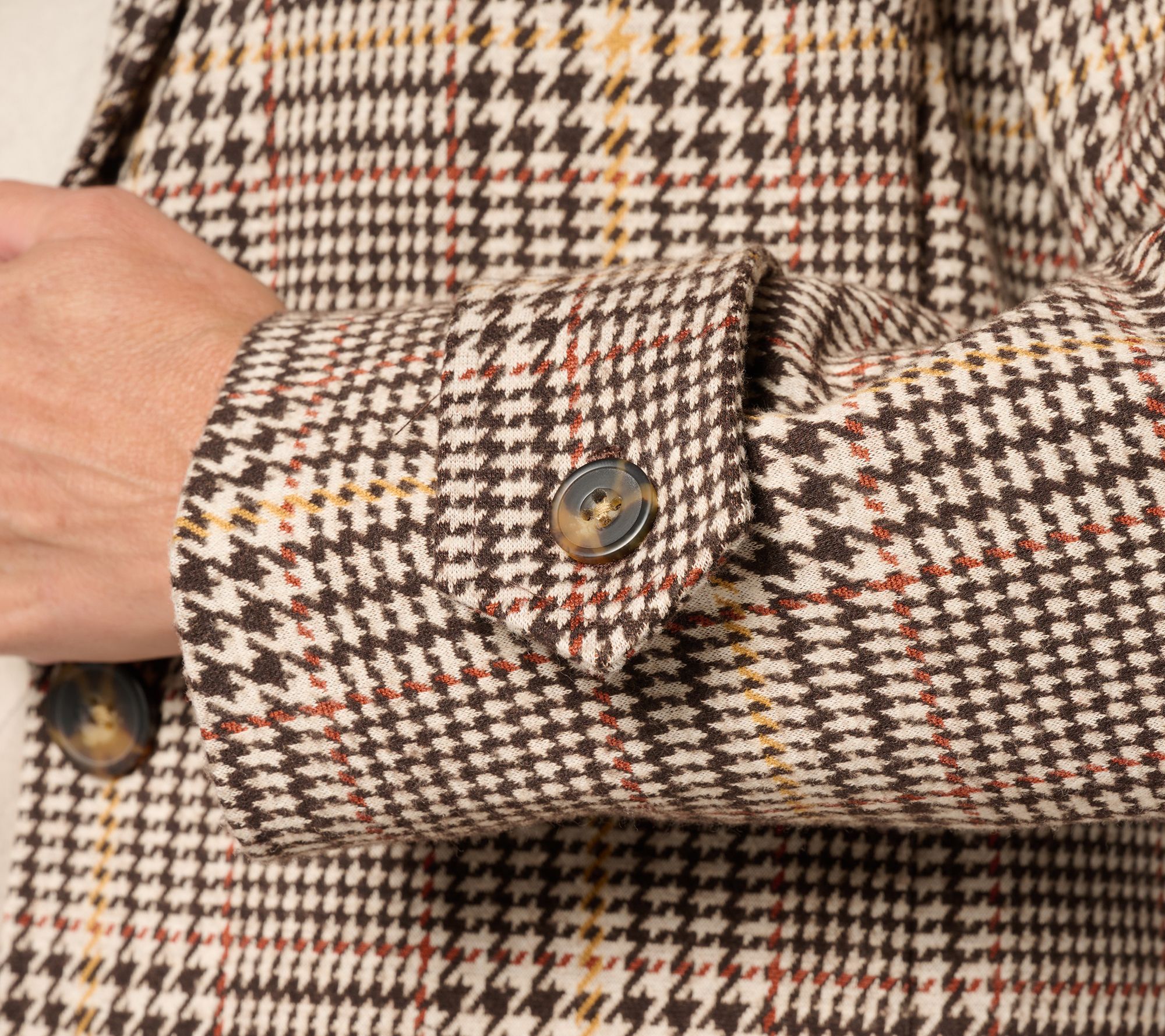 Joan Rivers Knit Glen Plaid Collared Jacket