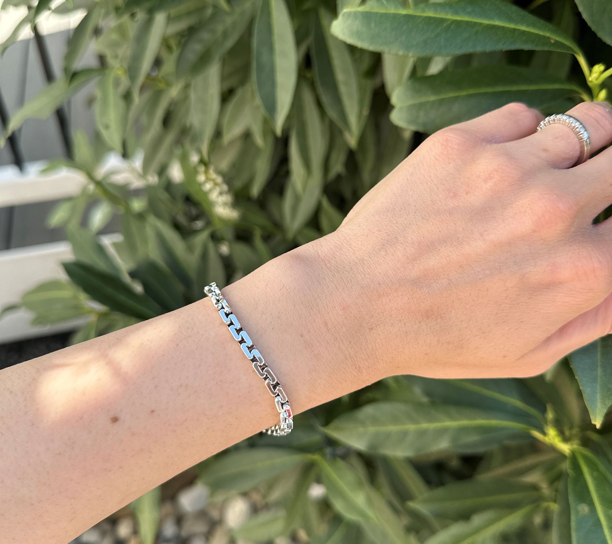 JAI x Alberti Sterling Silver Mirror Cut 6.0mm Box Chain Bracelet, 21g