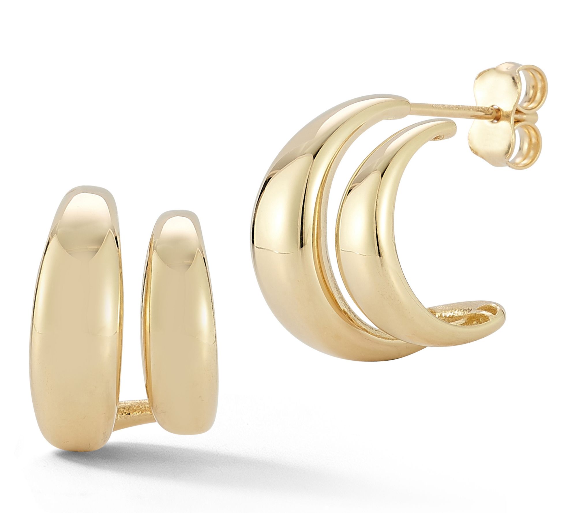 Luminosa Gold Double Hoop Earrings, 14K