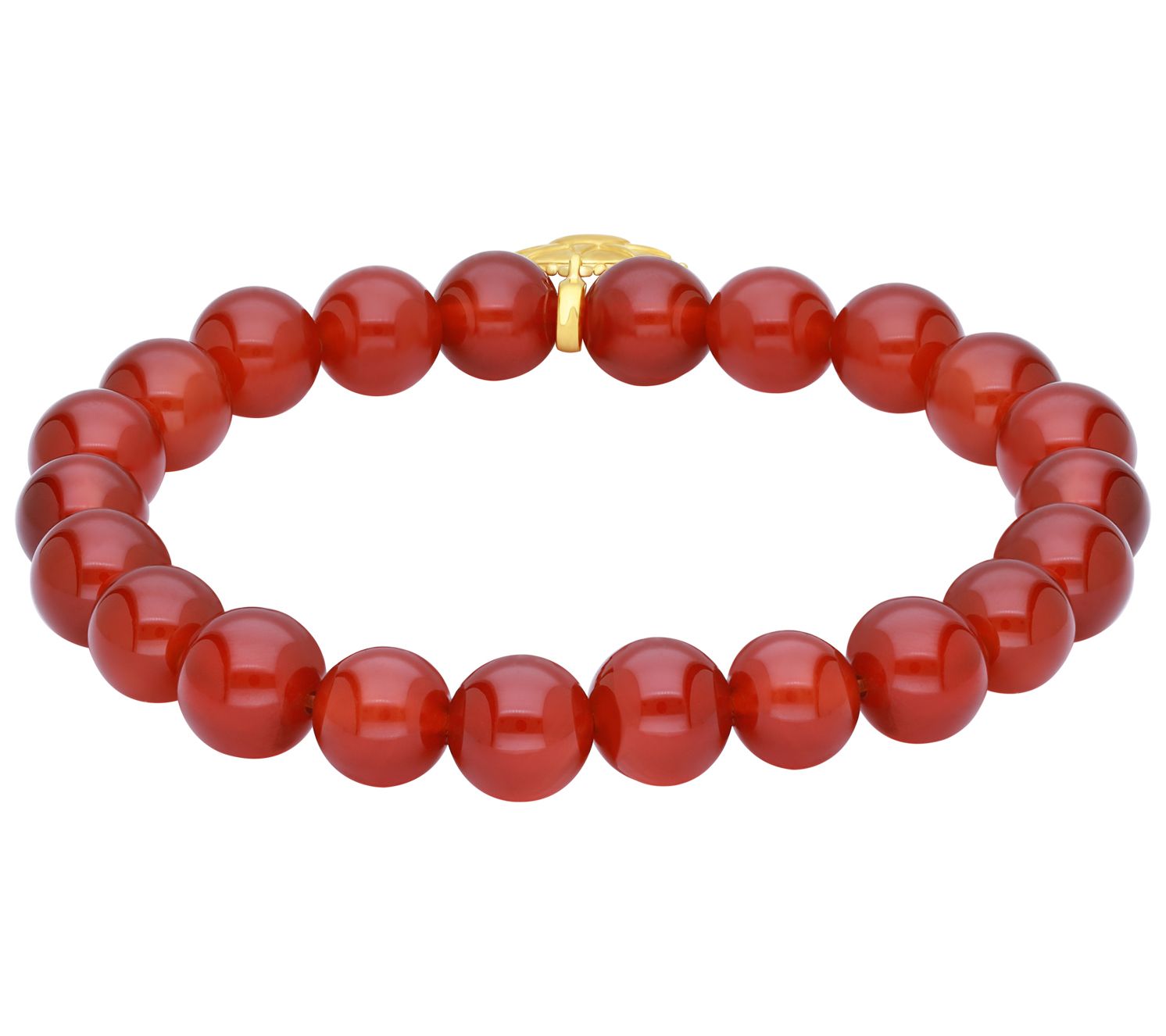 Elyse Ryan 14K Gold Clad Carnelian Bead Joy Bracelet