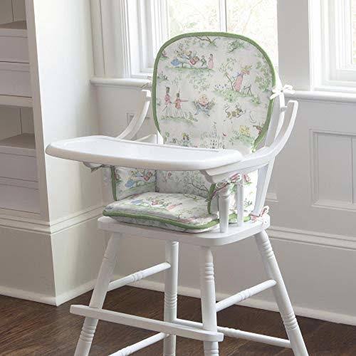 Carousel Designs Nursery Rhyme Toile Sage High Chair Pad