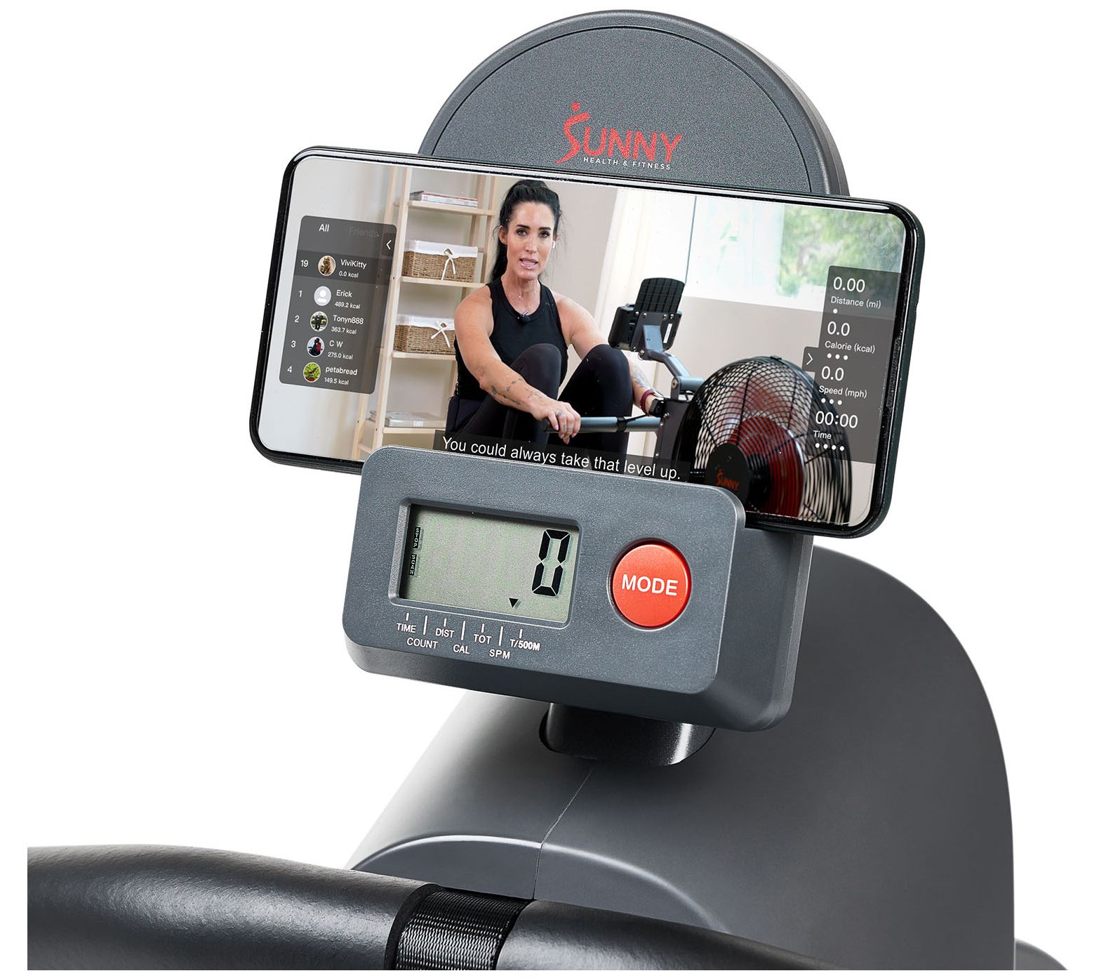 Sunny Health SMART Foldable Magnetic Rower