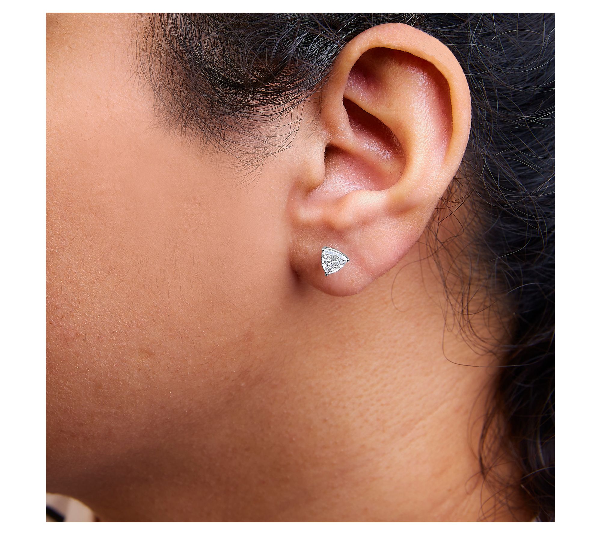 Haus of Brilliance Lab-Grown Diamond Trillion Earrings, 14K