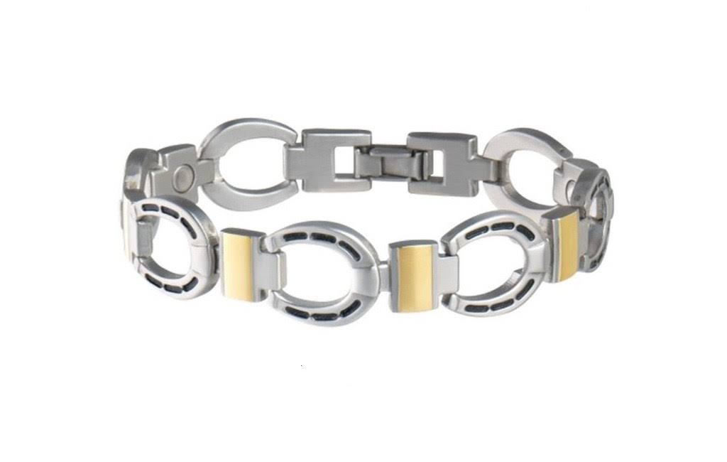 Sabona Men&s Horseshoe Duet Magnetic Bracelet