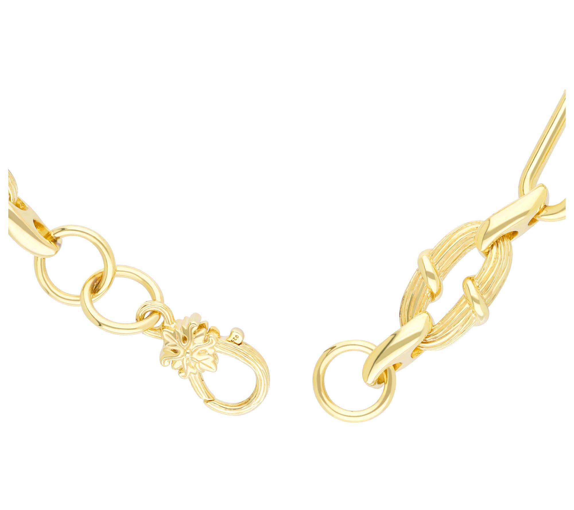 Ariva 18K Gold Clad Isla Paperclip Link Bracelet