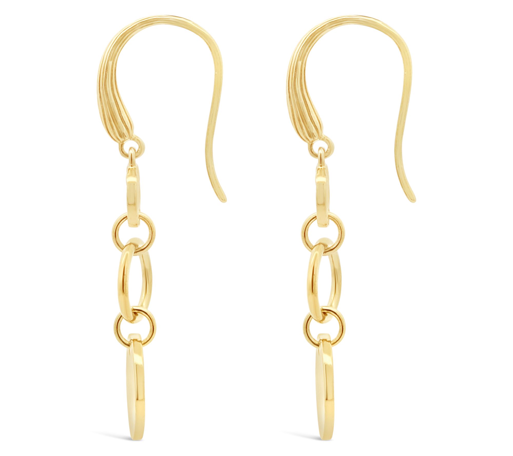 Ariva 18K Gold Clad Textured Circle Drop Earrings