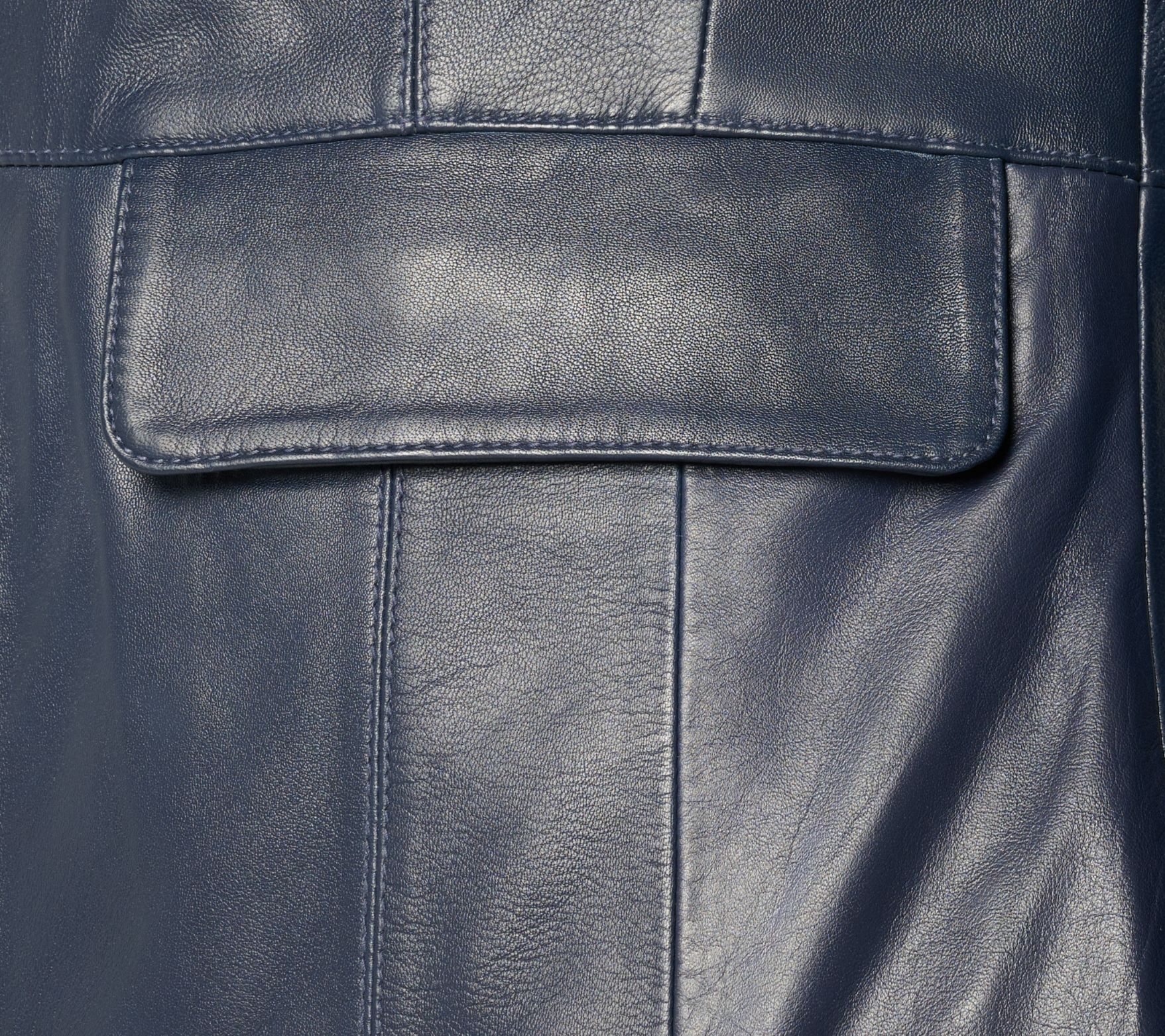 Denim & Co. Regular Lamb Leather Zip Front Jacket