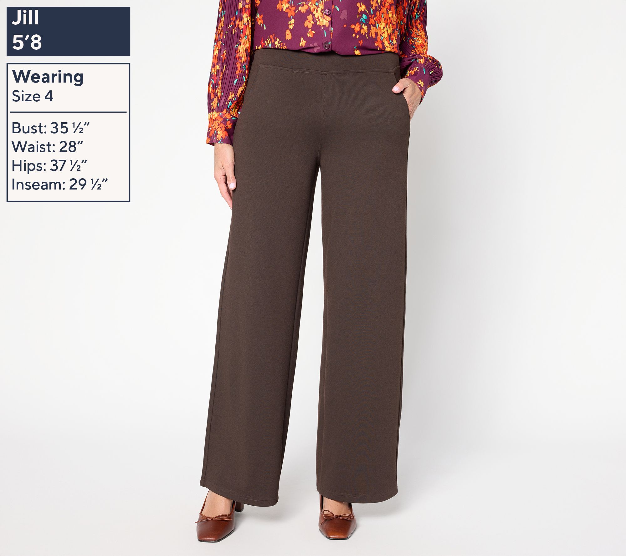 Belle by Kim Gravel Petite Perfect Ponte Pull-On Pant