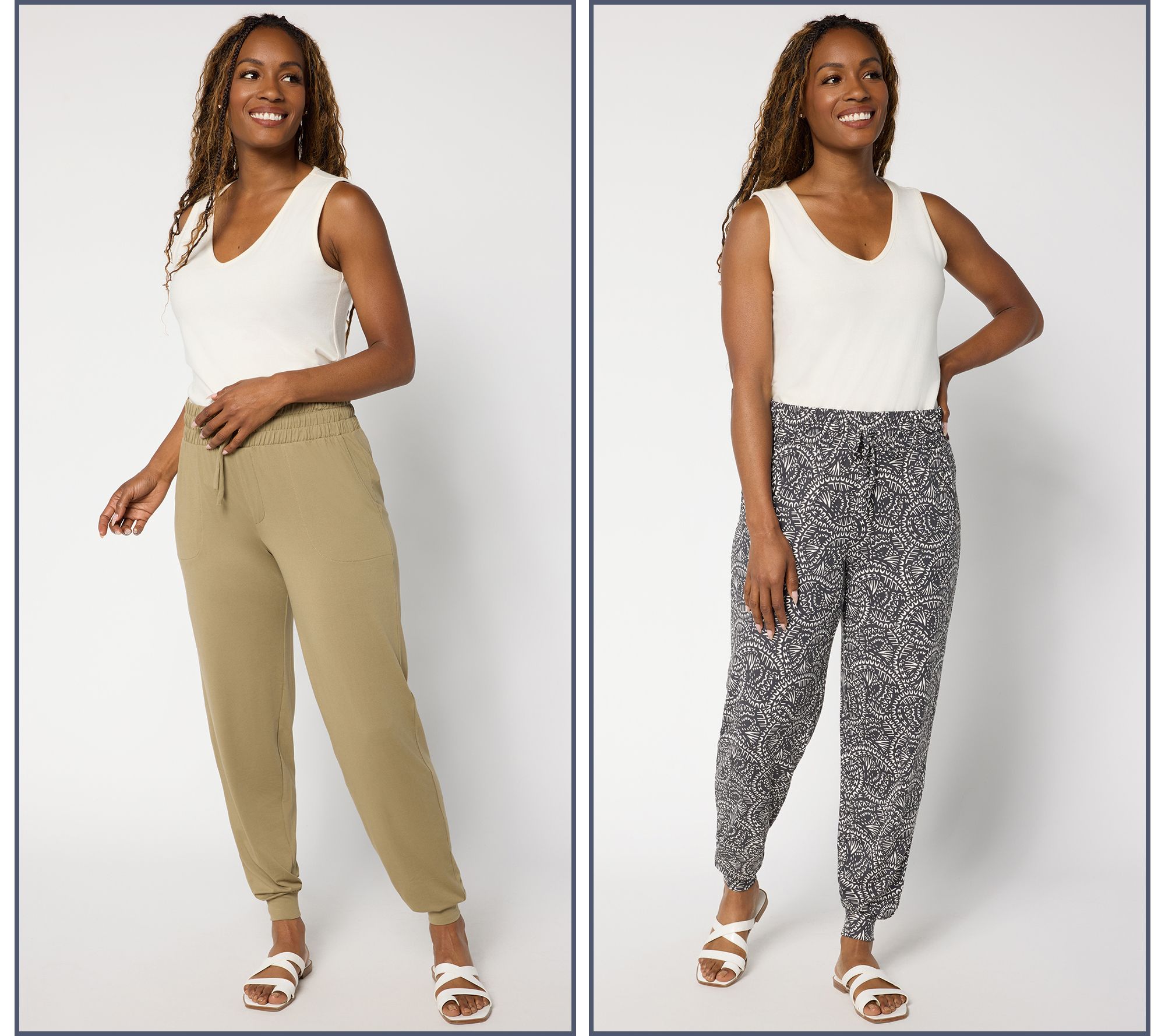 Anybody Petite Lush Jersey Set of Two Joggers