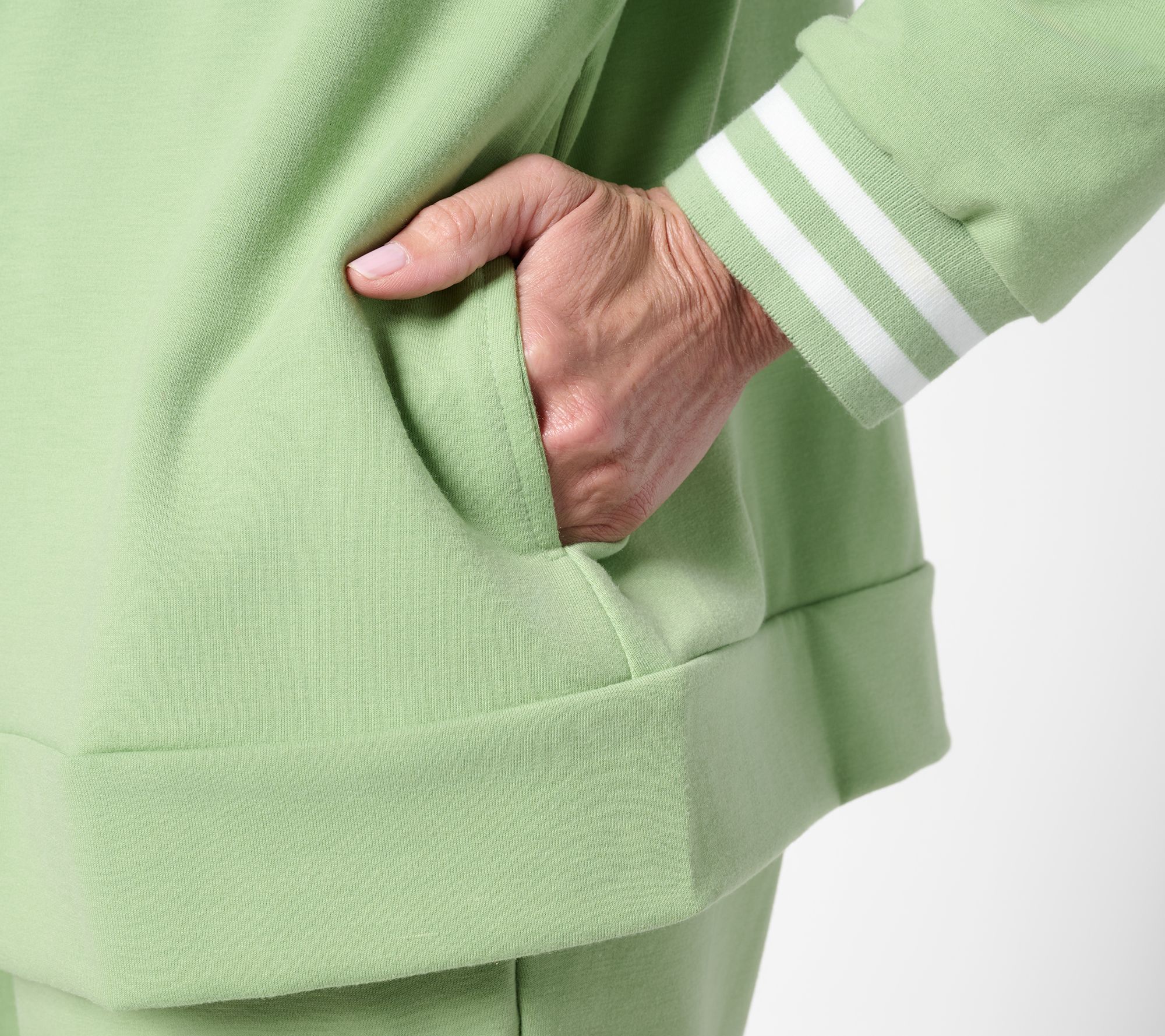 MUK LUKS French Terry Cardigan and Jogger Lounge Set