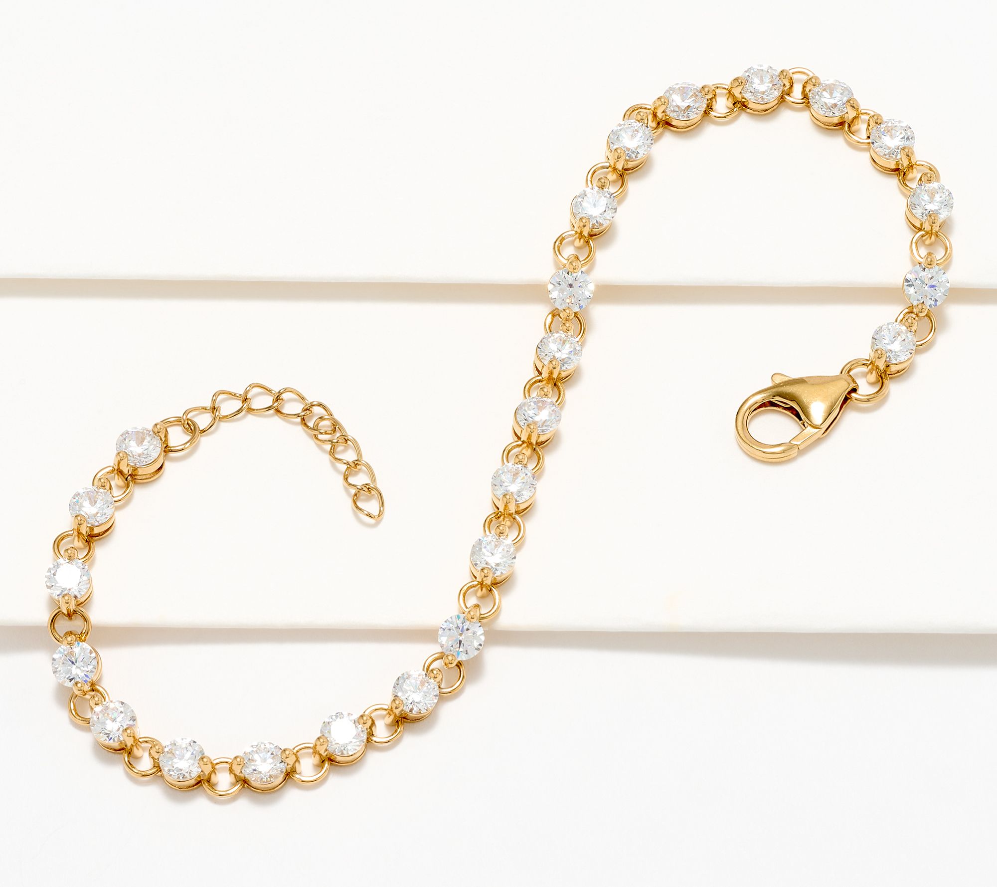 Diamonique Classics Round Cut 5.50 cttw Tennis Bracelet Sterling Silver