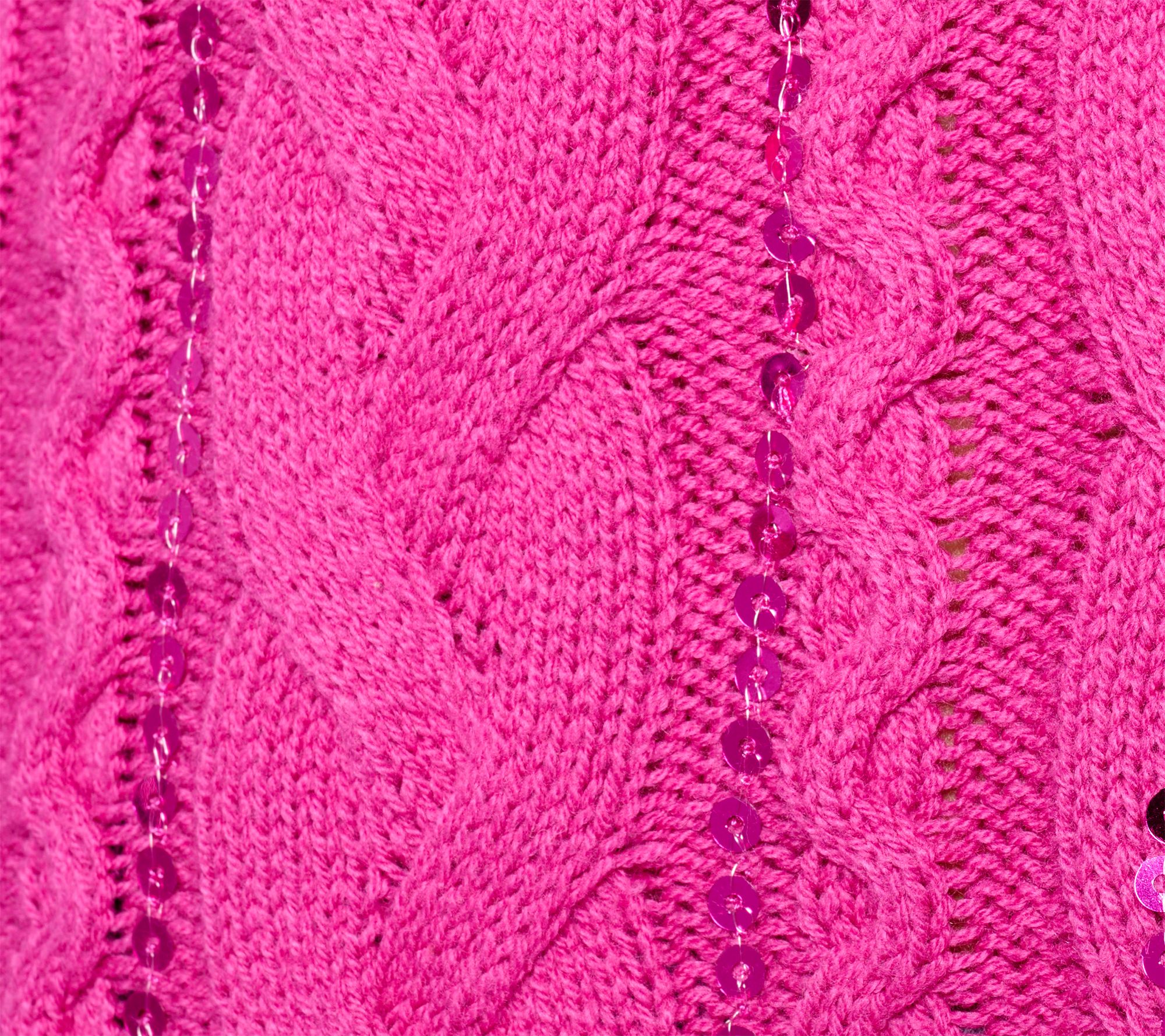 Jingle Belles by Kim Gravel Sparkling Sequin V Neck Sweater