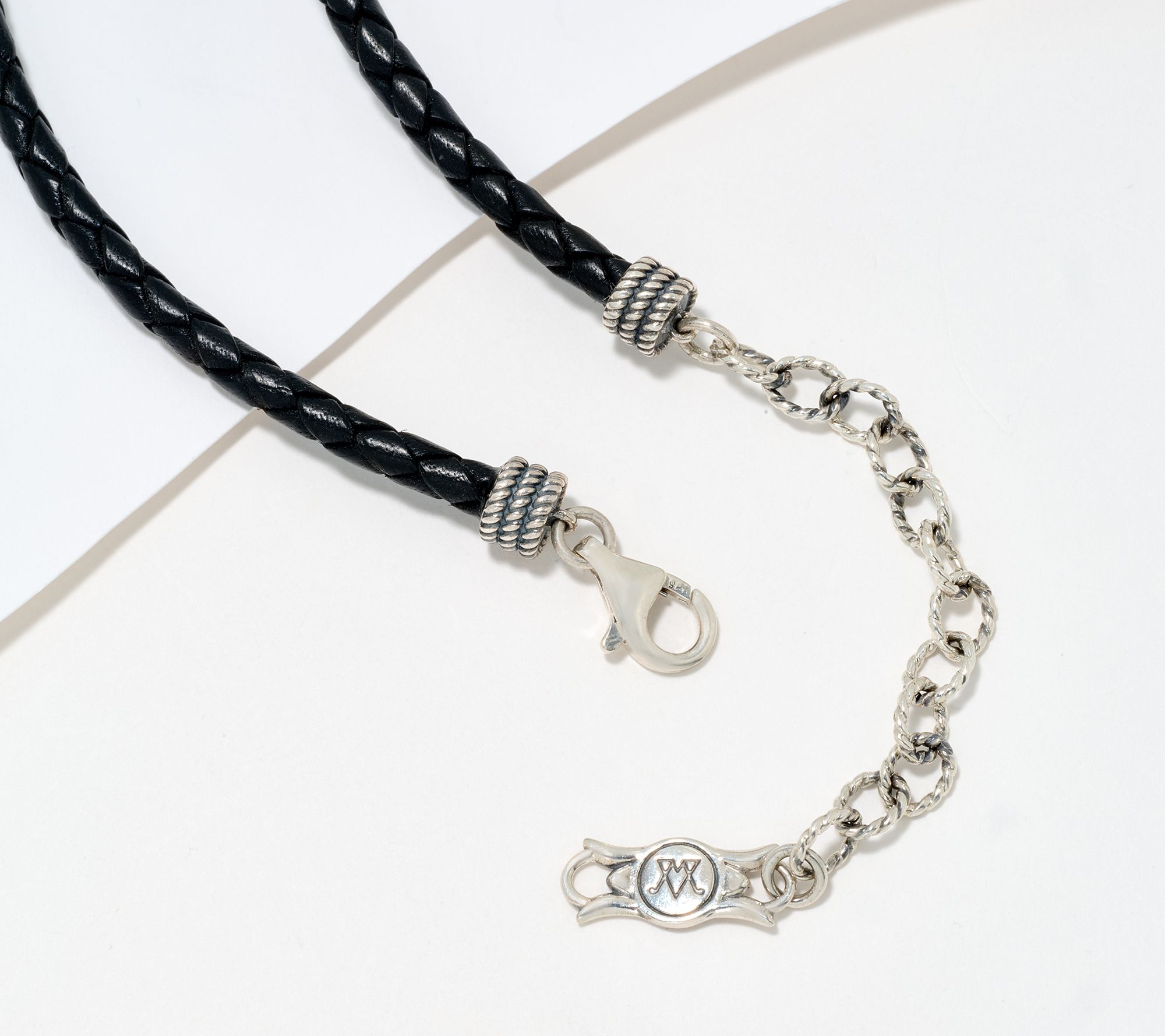 American West Sterling Silver Native Pearl & Leather Necklace