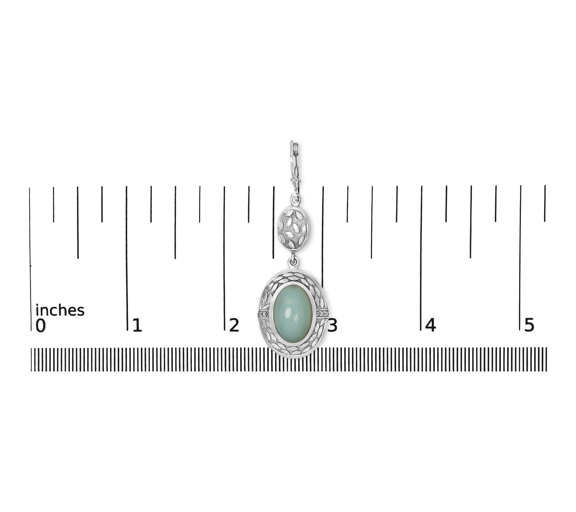 Haus of Brilliance Chalcedony & Diamond Earrings, Sterling