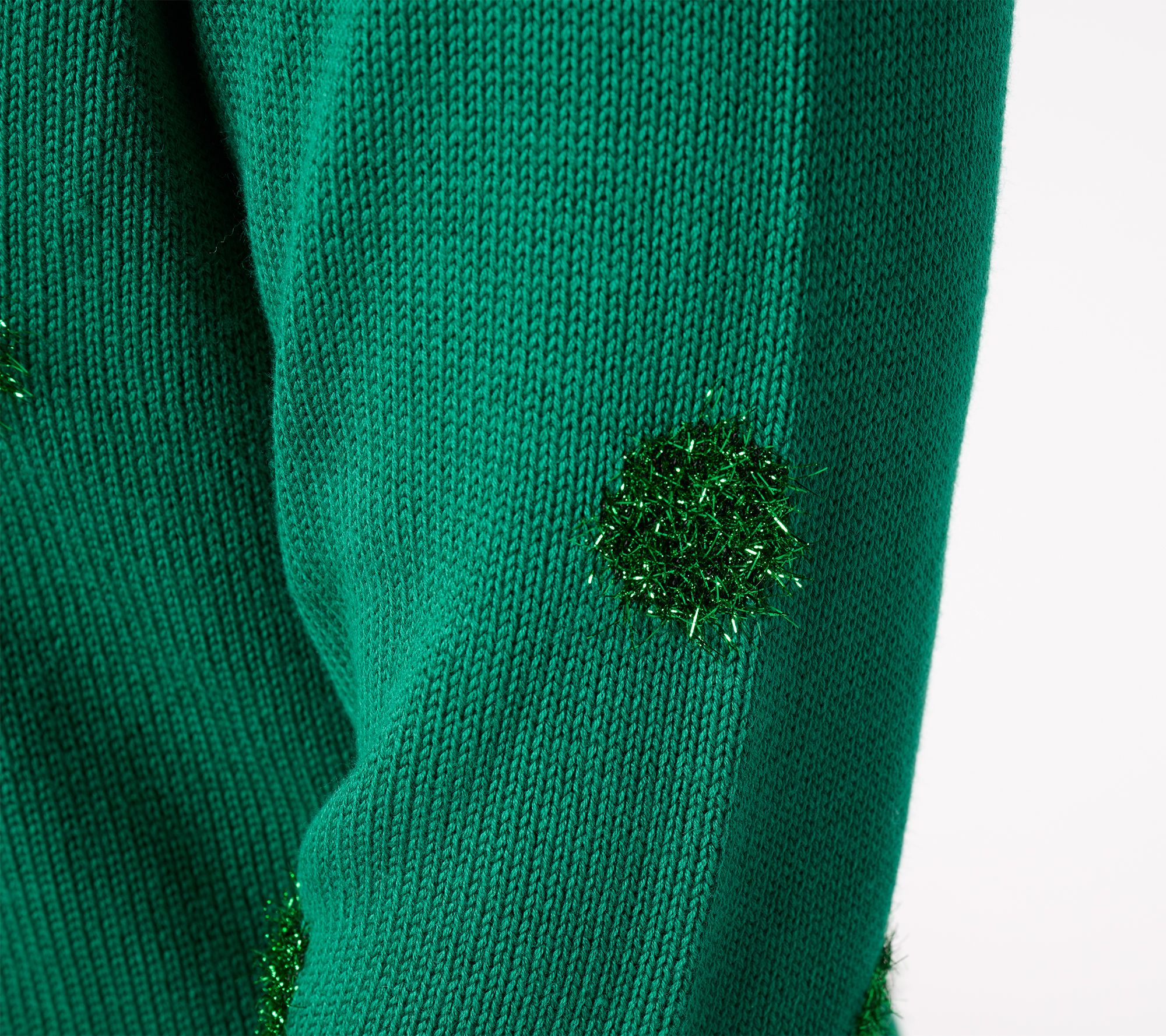 Jingle Belles by Kim Gravel Tinsel Dots Bateau Neck Sweater