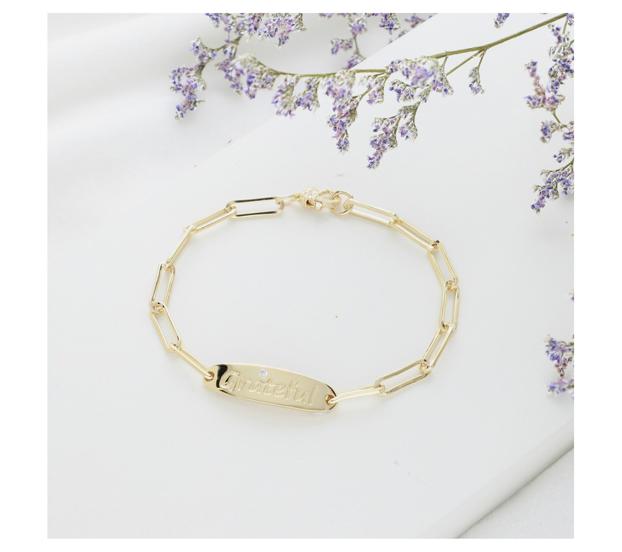 Ariva 18K Gold Clad Diamonique Affirmation Bracelet