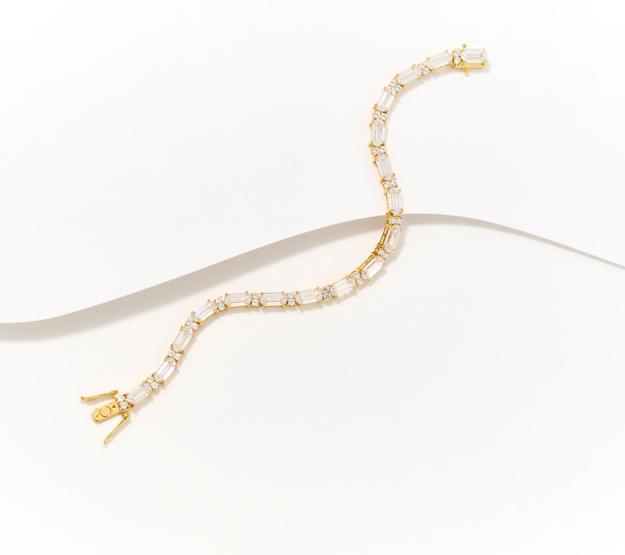 Diamonique x Jennifer Miller Magnetic Clasp Tennis Bracelet Sterling Silver