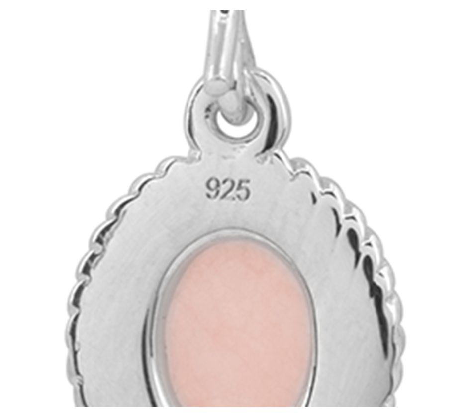 Affinity Gems Rose Quartz Dangle Earrings, Sterling Silver