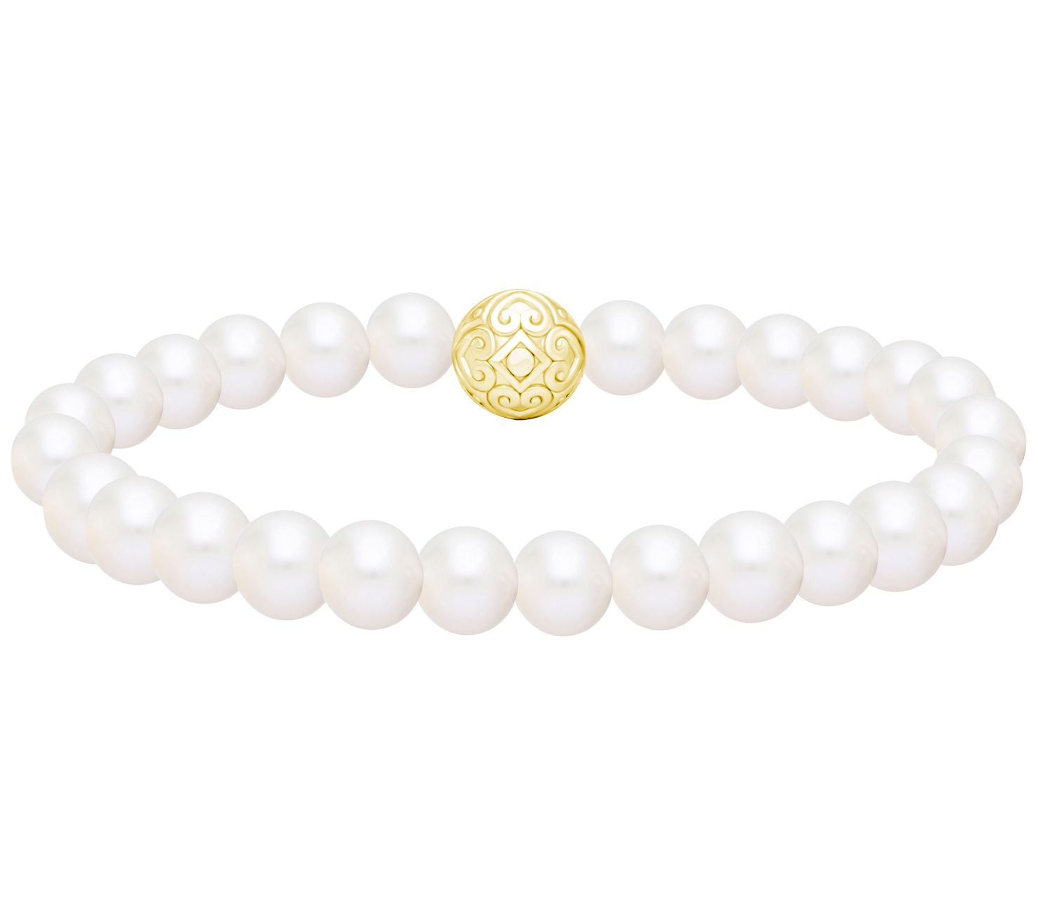 Elyse Ryan 14K Gold Clad Pearl Bracelet