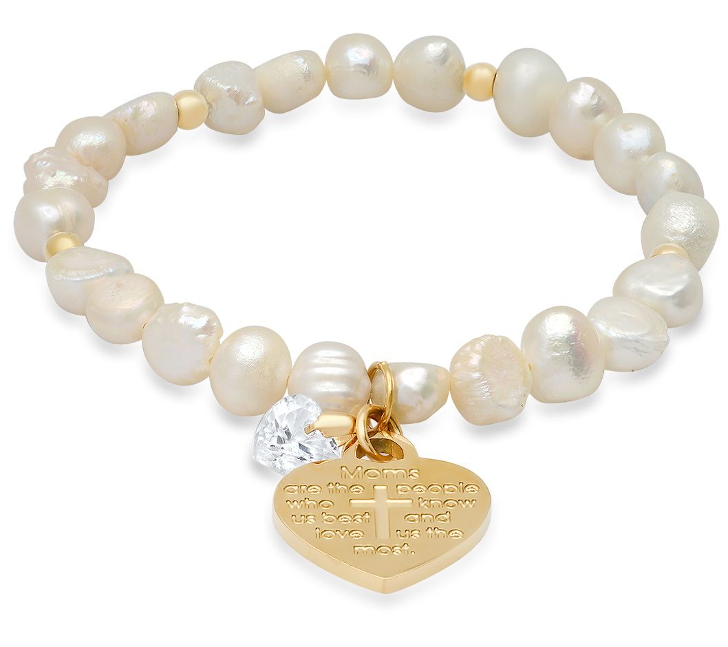 Steel by Design Swarovski Crystal Charm Bracelet