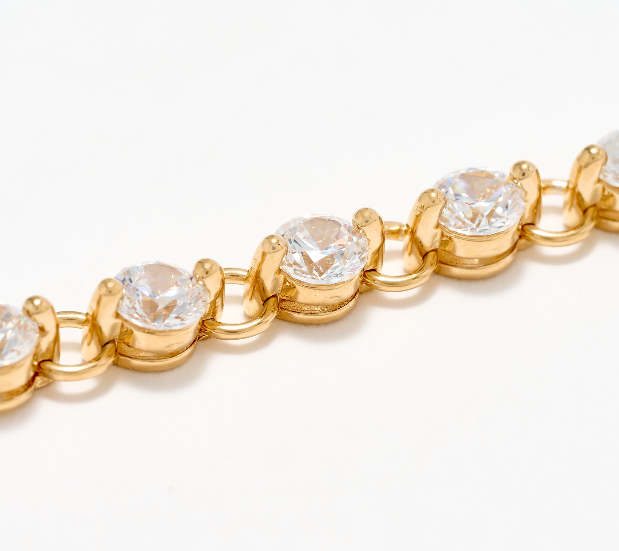 Diamonique Classics Round Cut 5.50 cttw Tennis Bracelet Sterling Silver