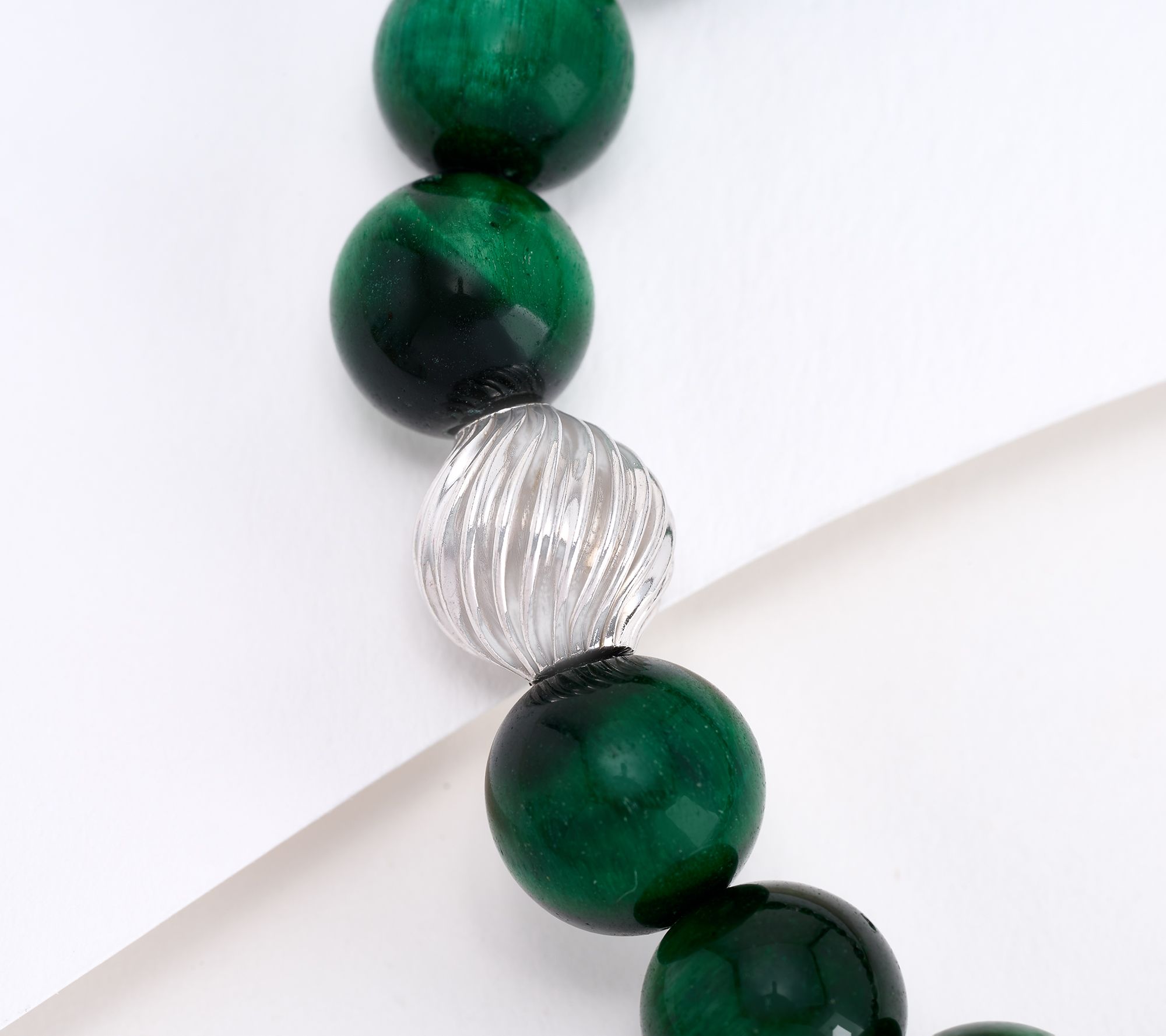 Christian James by Scott Grimes Sterling Silver Gemstone Bead Ripple Bracelet