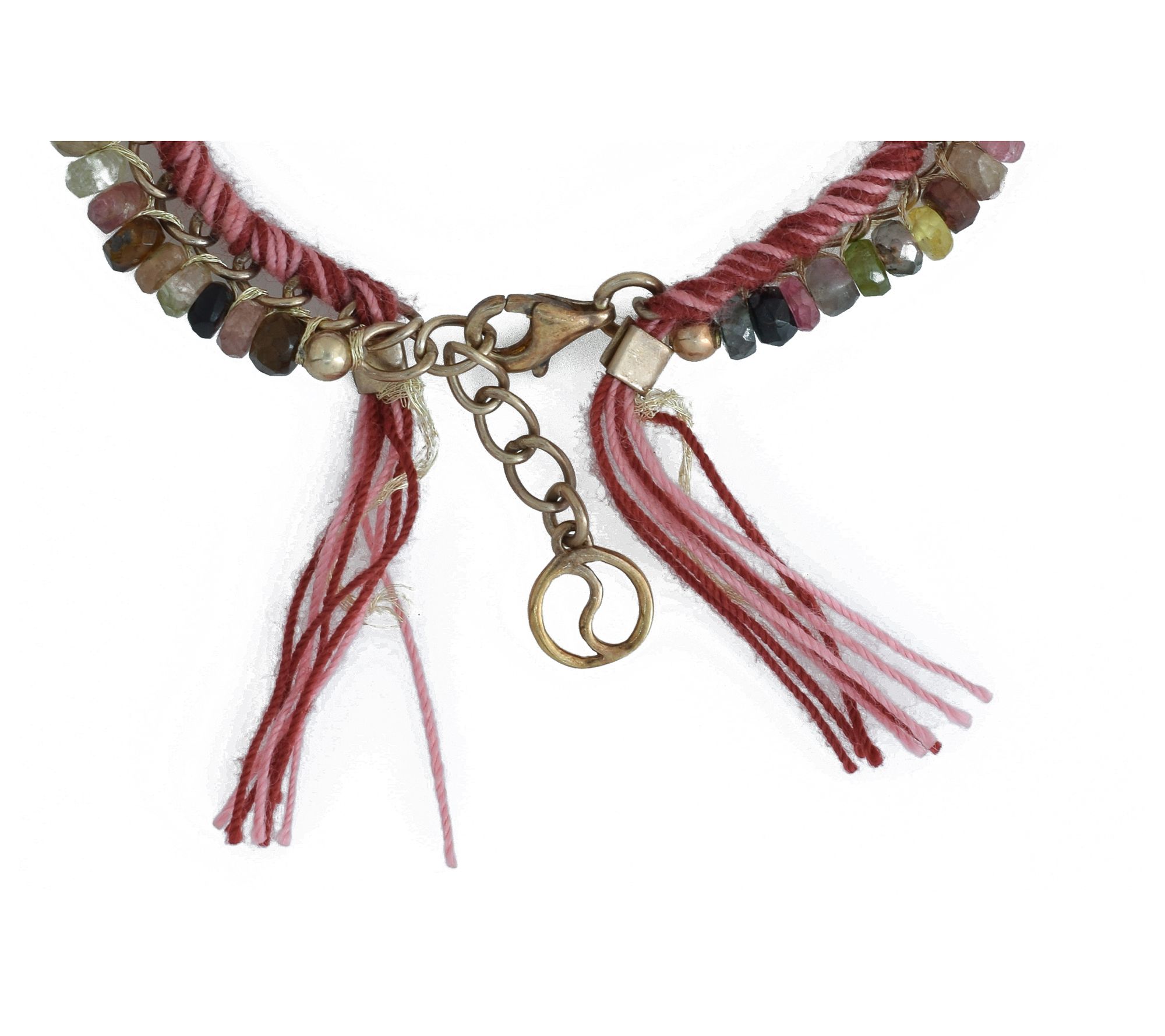 14k Gold Plated Tourmaline & Hematite Beaded Bracelet