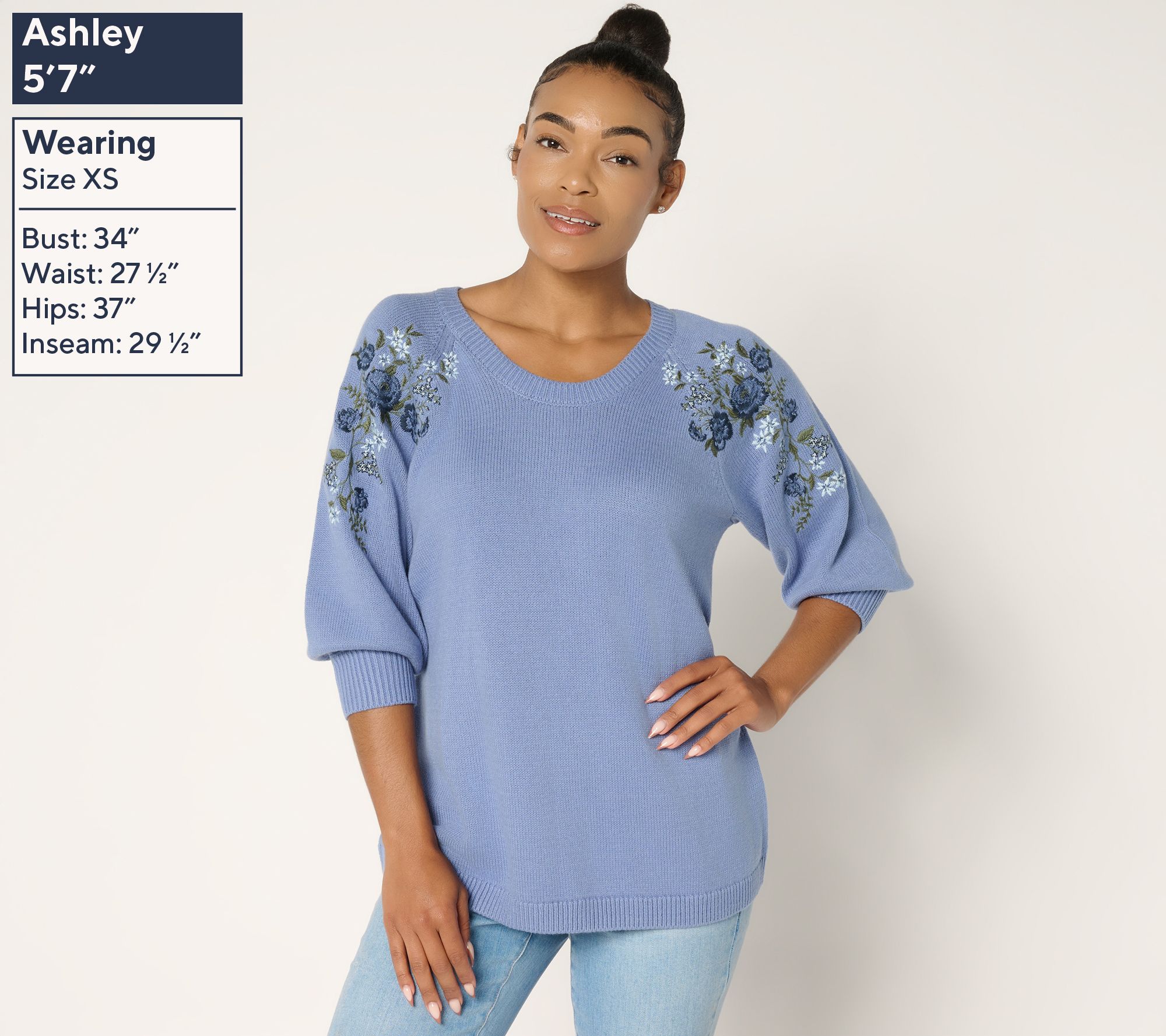 Ree by The Pioneer Woman Embroidered Pullover Sweater