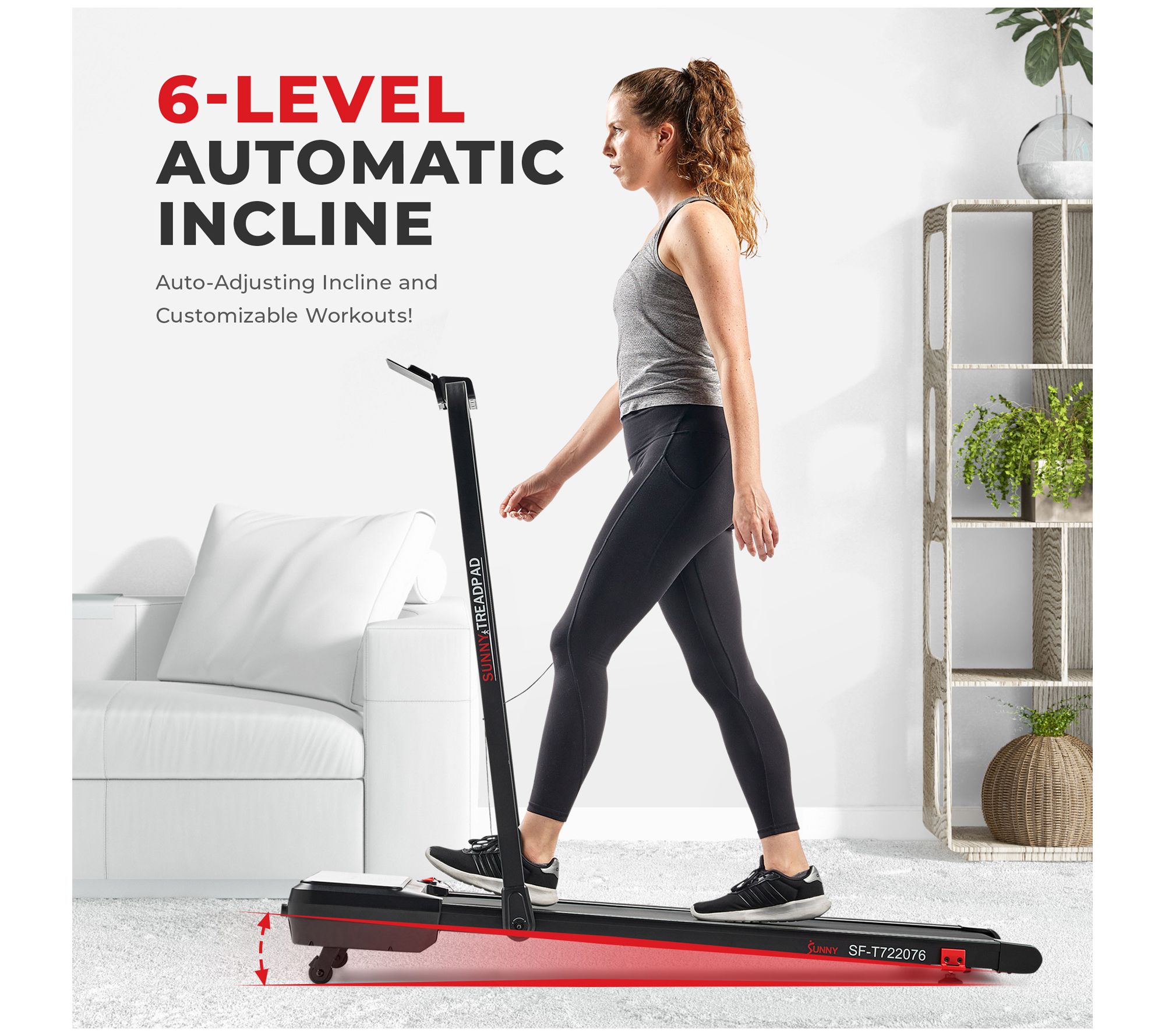 Sunny Health & Fitness Smart Incline Treadmill