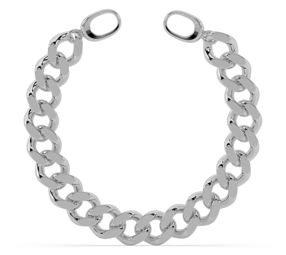 ONI Fine Jewelry Sterling Silver Bold Cuban Link Bracelet