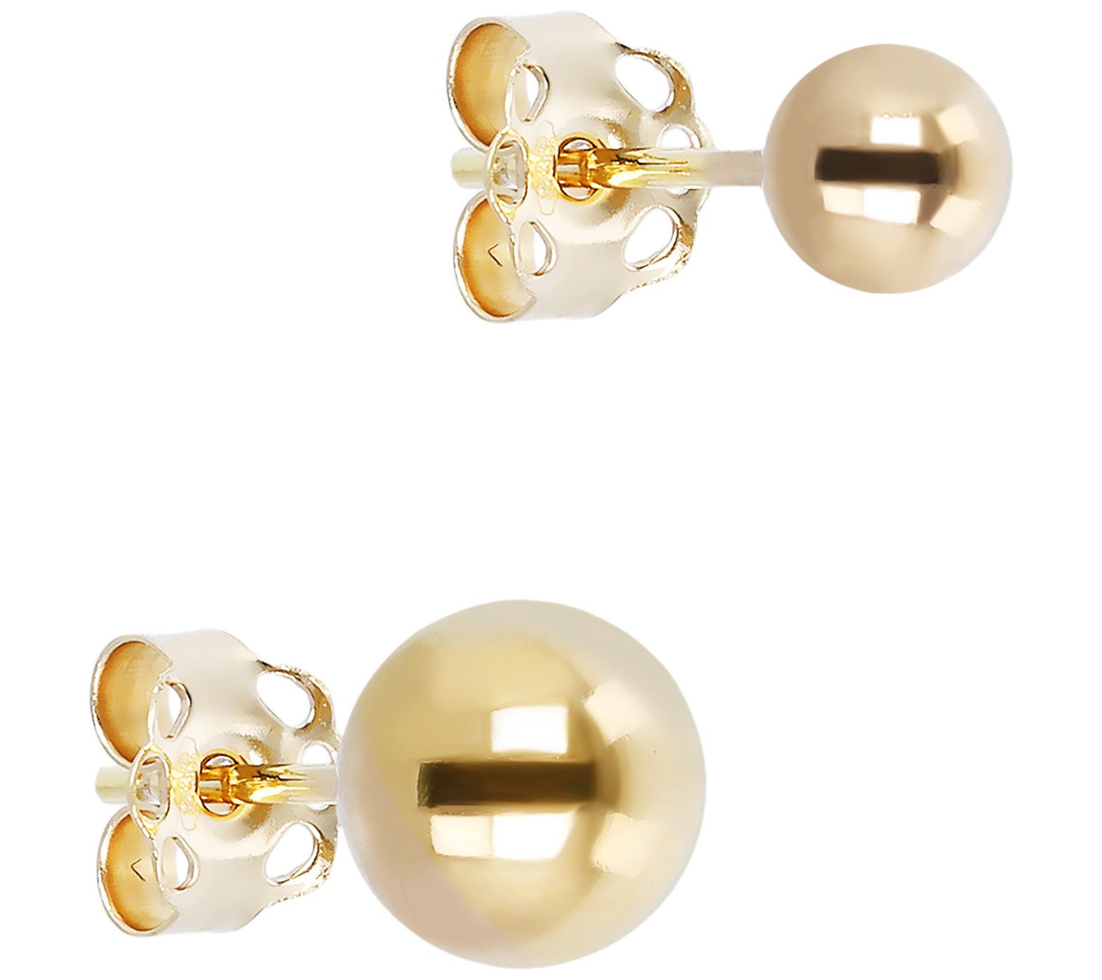 EternaGold Set of 2 Polished Stud Earrings, 14