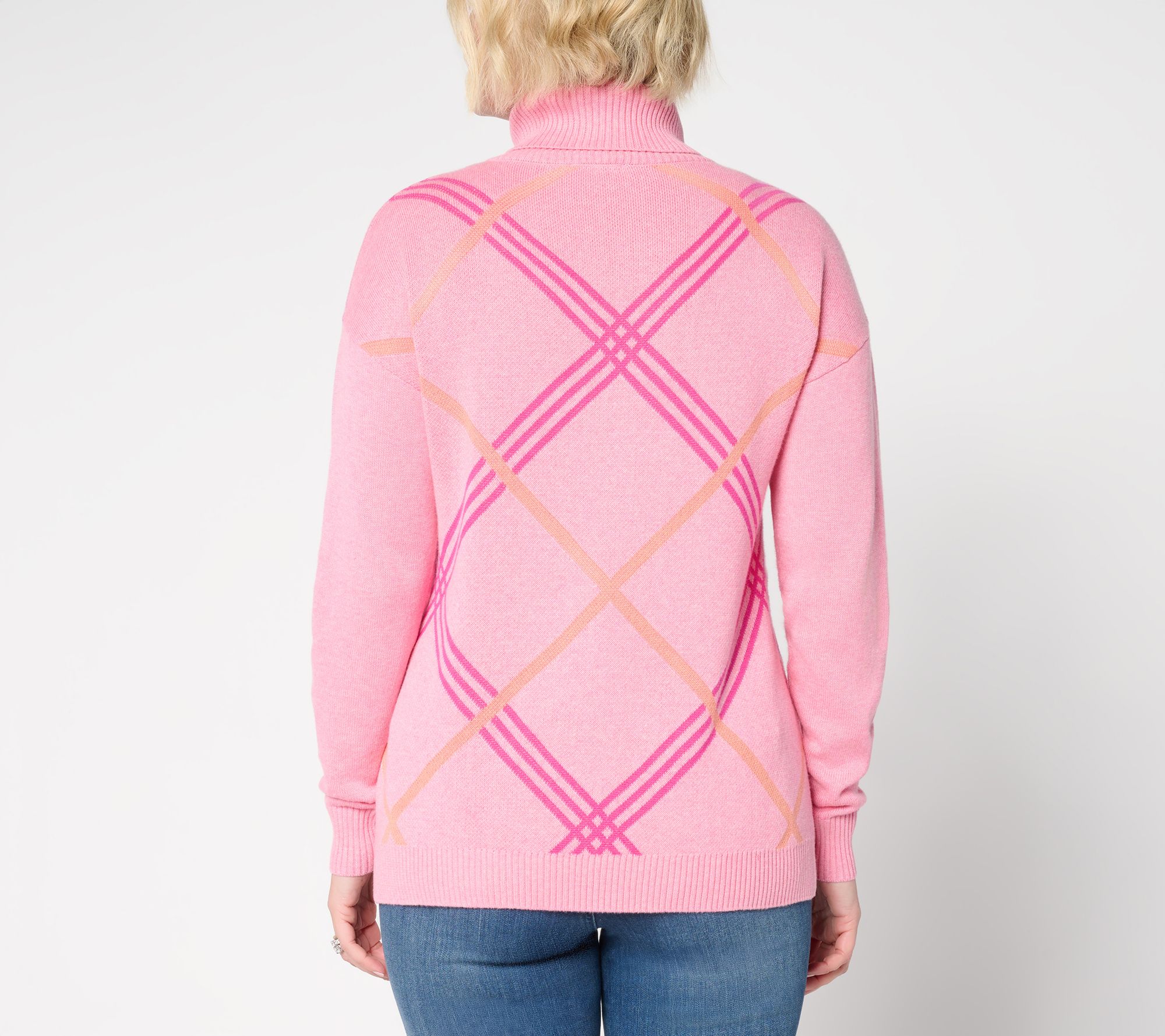 Belle by Kim Gravel Mad for Plaid Turtleneck Sweater