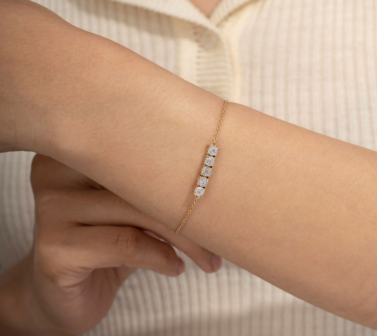 Diamonique 1.35 cttw Adjustable Bracelet, Sterling Silver