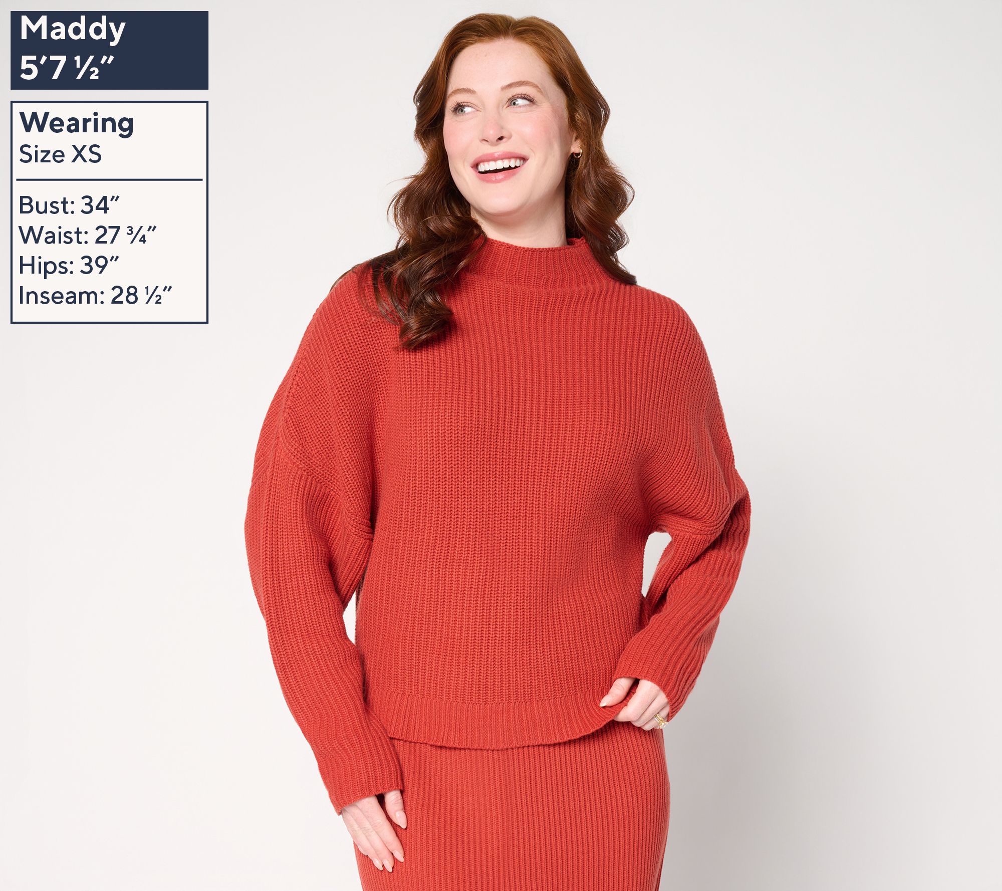 Carla Rockmore Collection Dolman Sleeve Mockneck Sweater