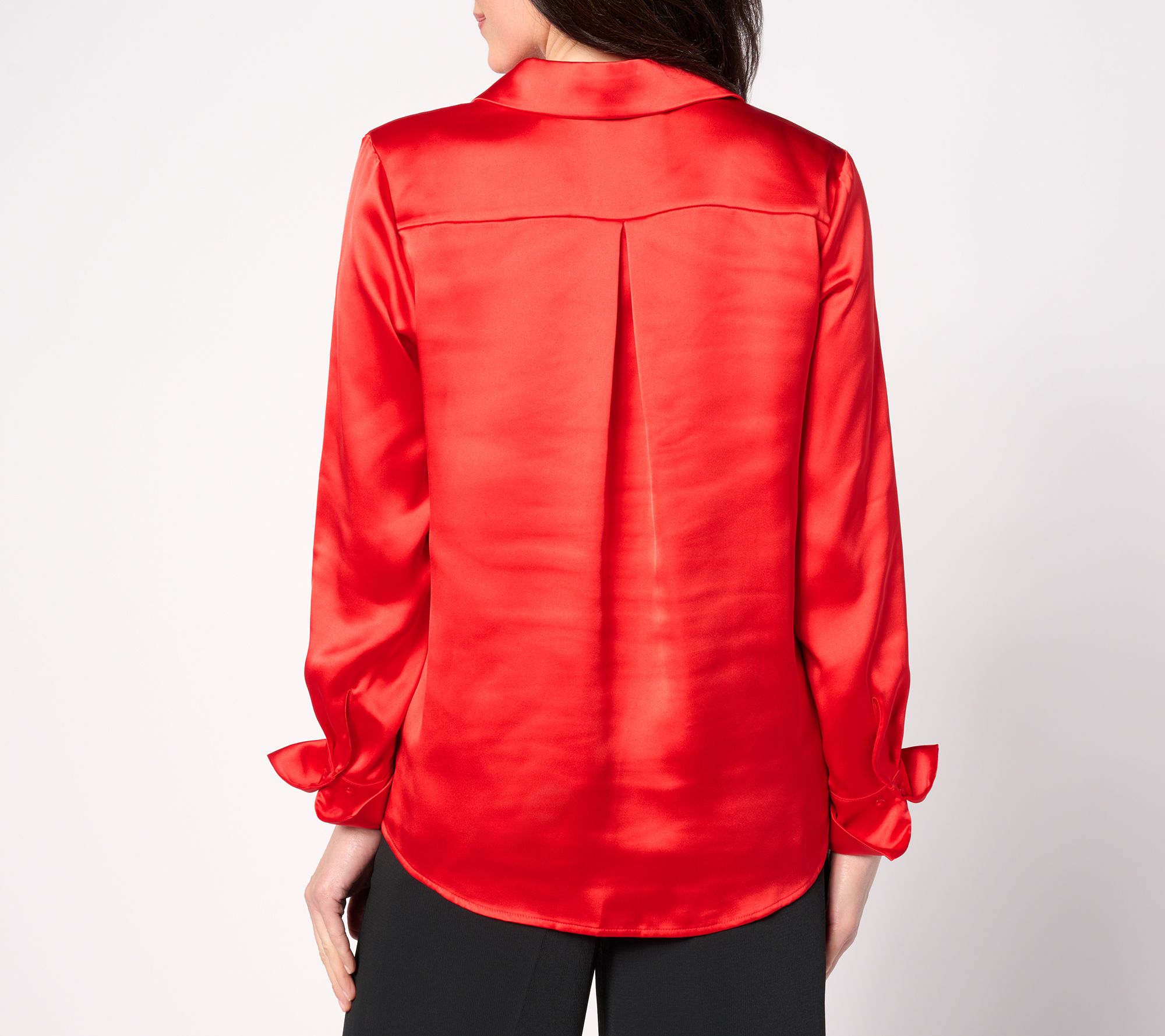 BEAUTIFUL by Lawrence Zarian The Joy Satin Button-Front Blouse