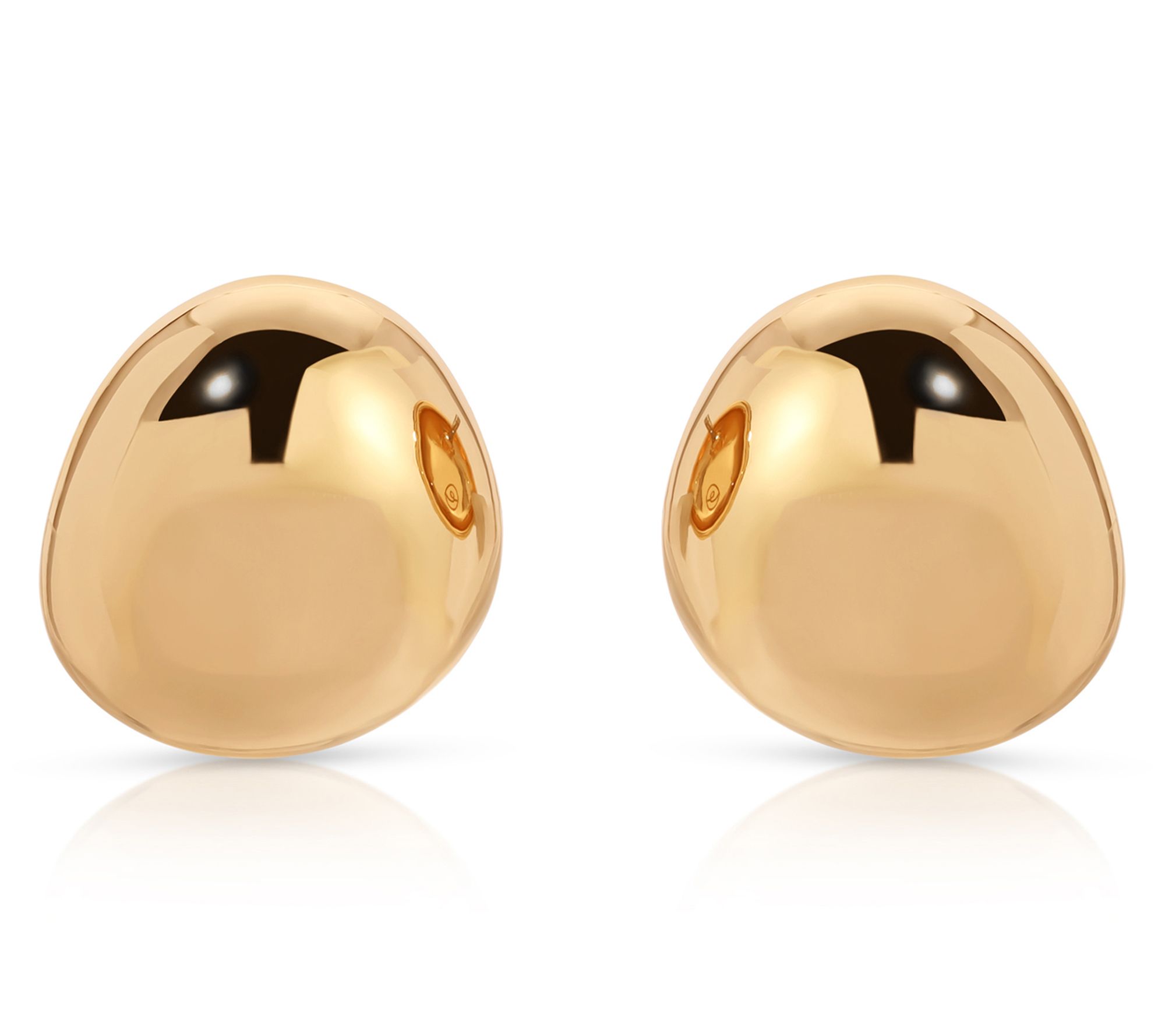 Ettika Polished Pebble Stud Earrings