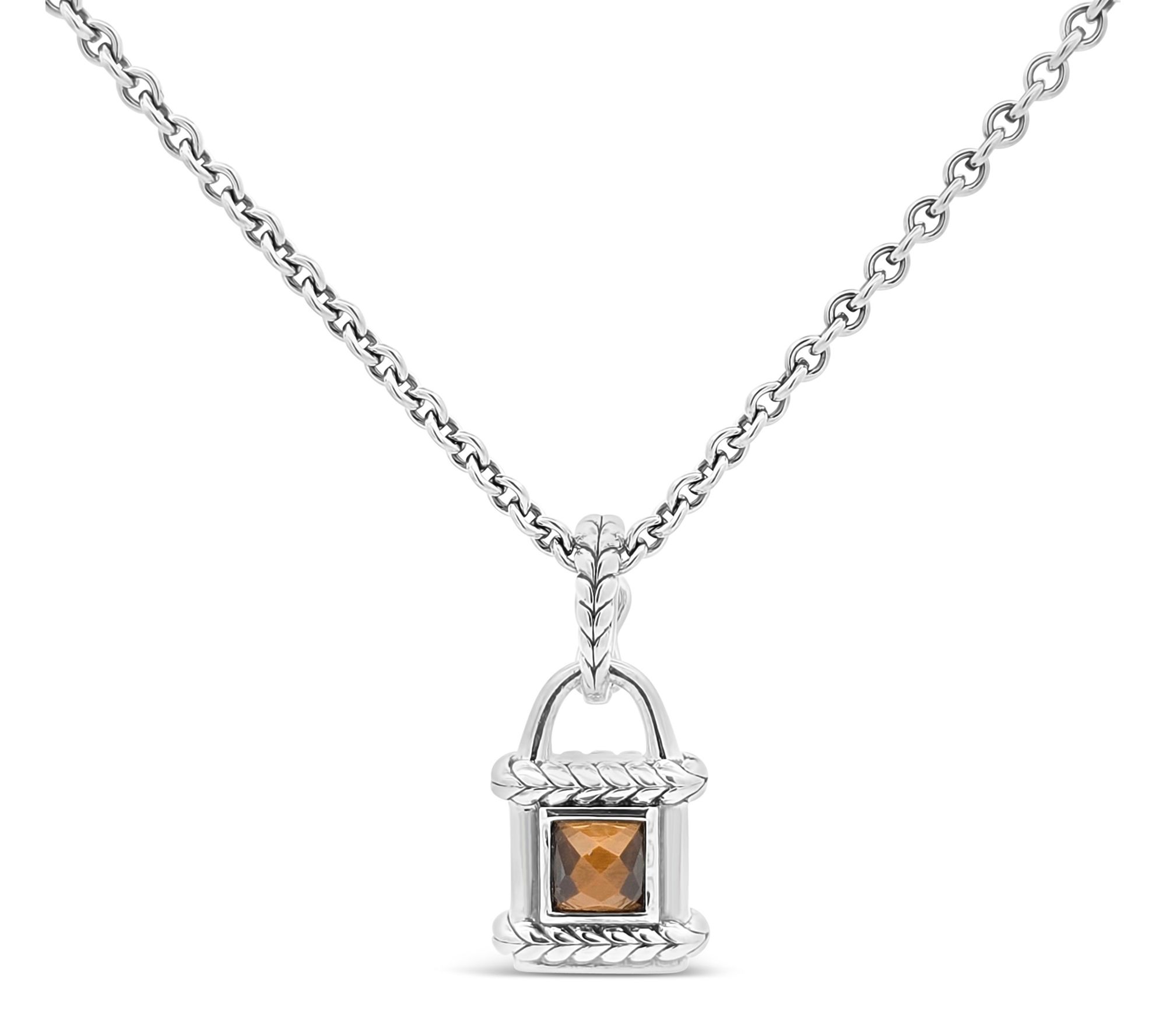 Tiffany Kay Studio Sterling Silver Tiger Eye Locket Necklace