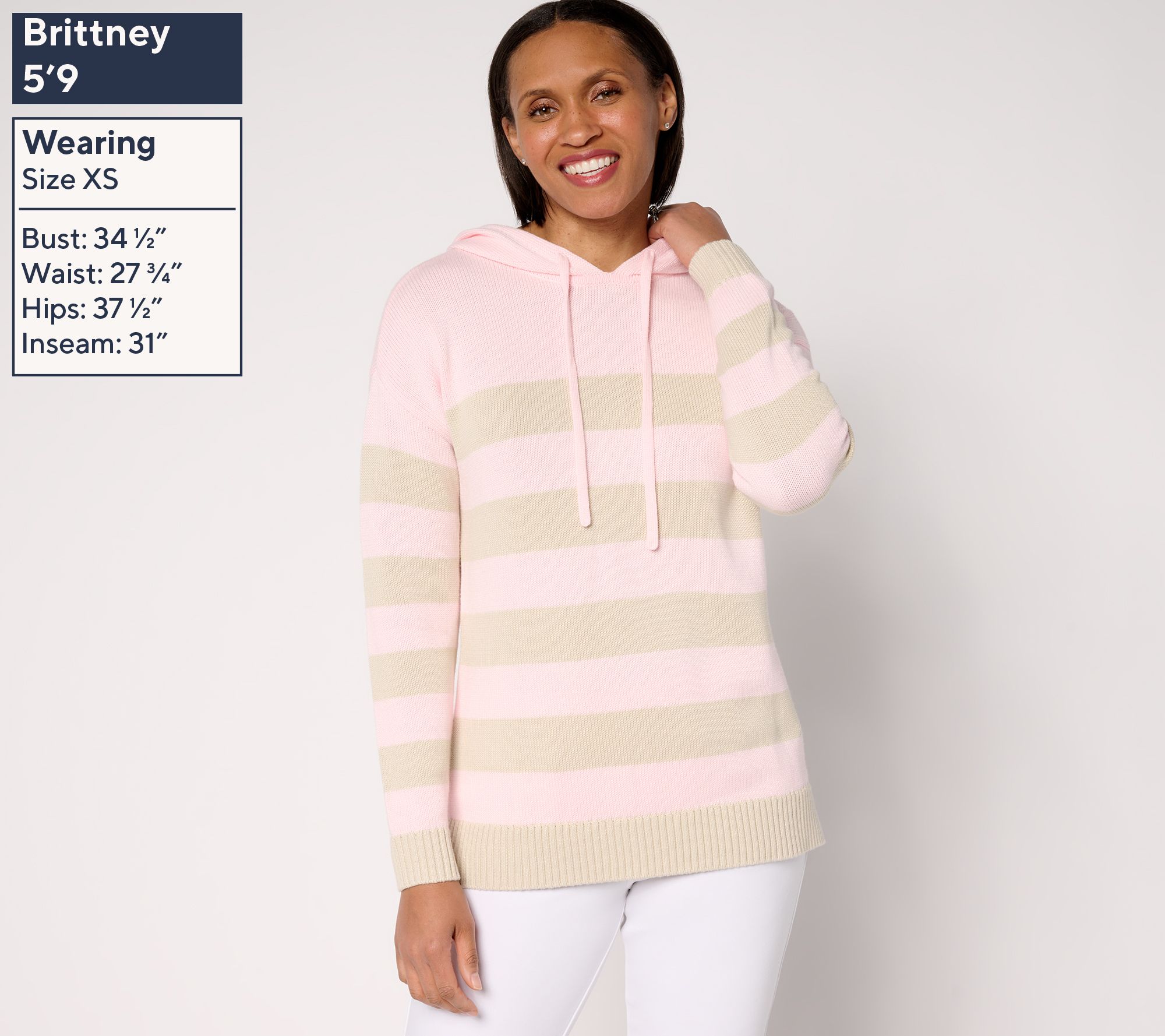 Belle Beach by Kim Gravel Seaside Sand Bar Stripe Hoodie