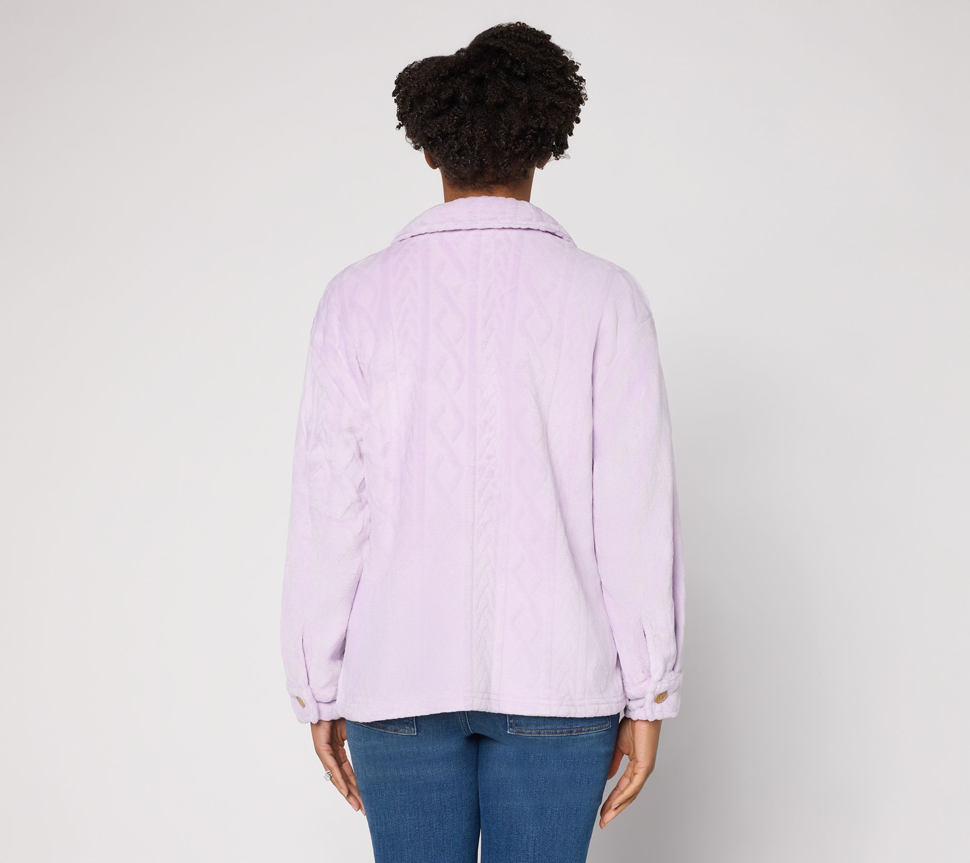 MUK LUKS Cable Fleece Lounge Shacket