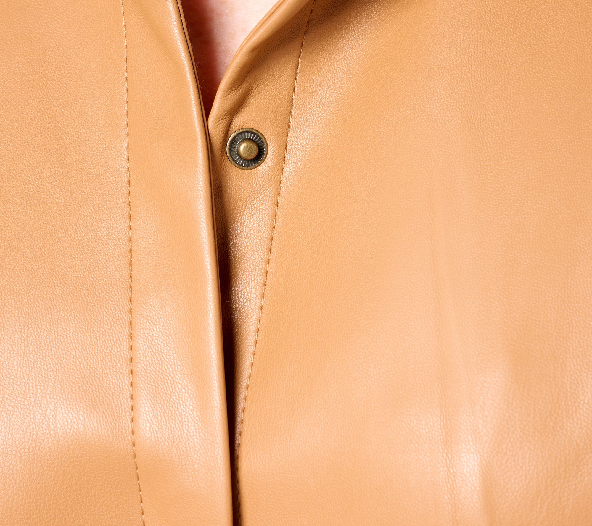 Carla Rockmore Collection Regular Faux Leather Lady Shirtdress