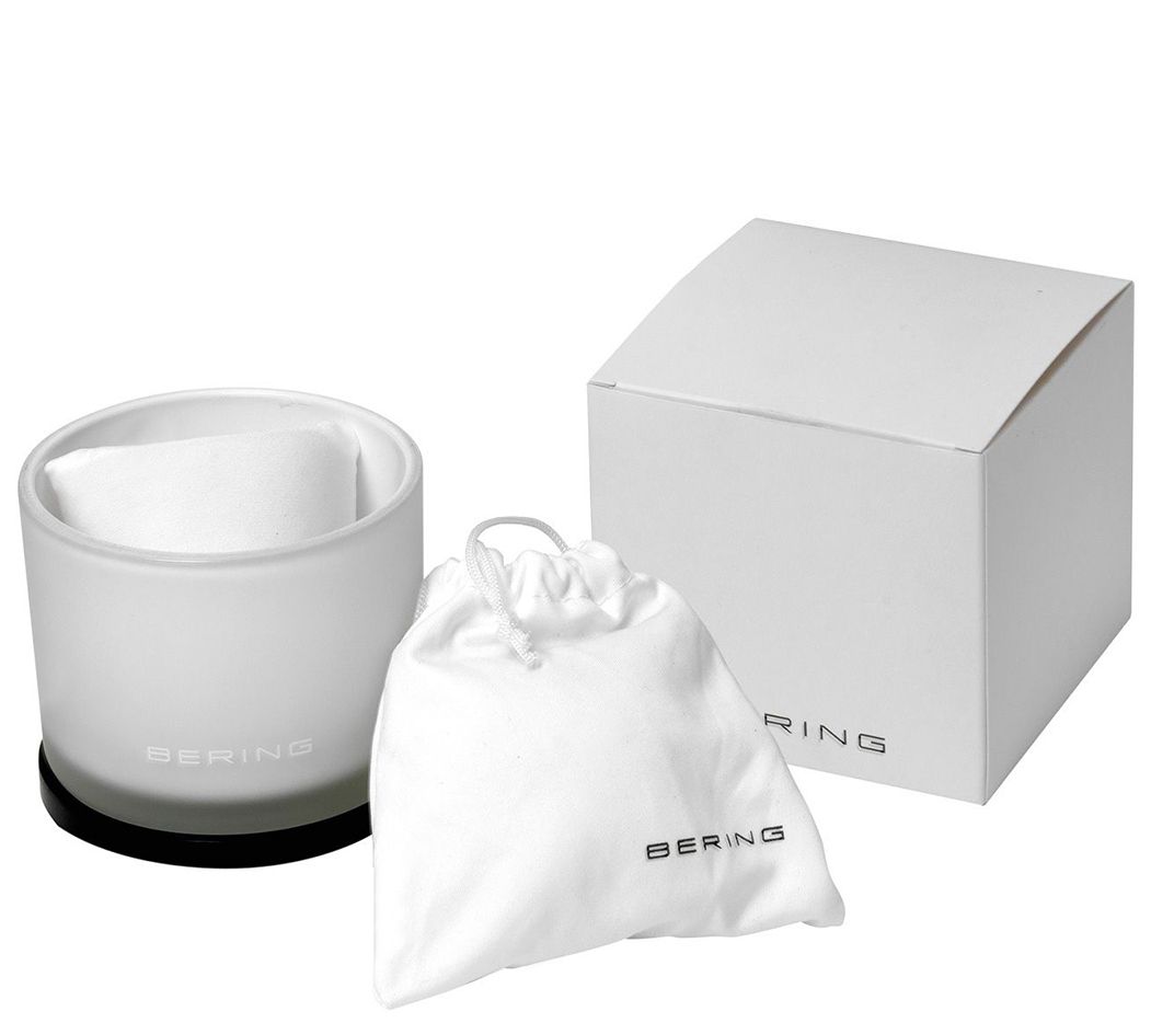 Bering Women's Classic Rosetone & Black Mesh Bracelet Watch