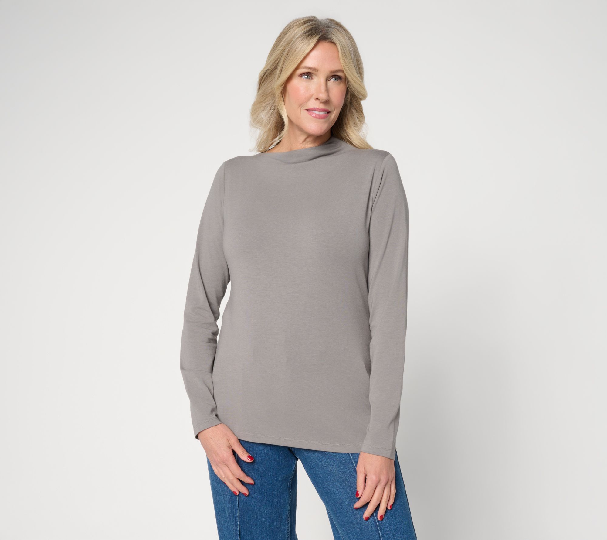 Me by Jennie Garth Windy Asymmetric Long-Sleeve Top