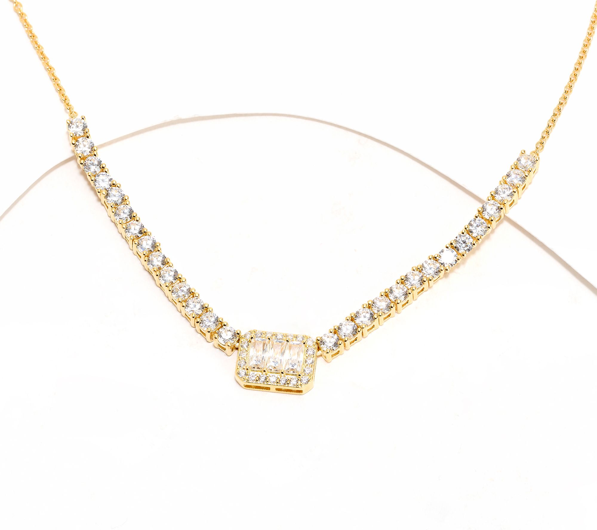 Diamonique x Kathy Levine Dream Catcher Necklace, Sterling Silver