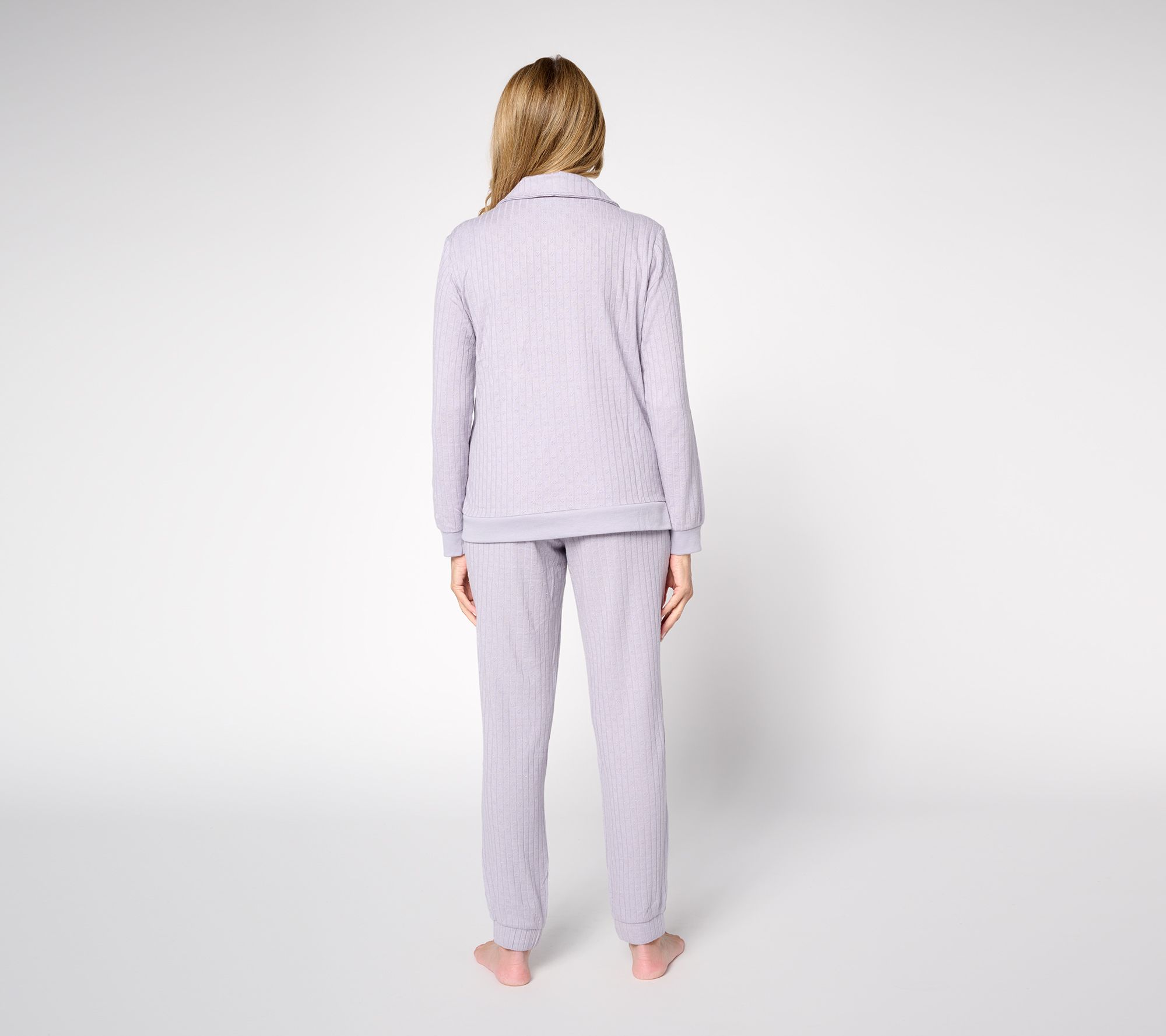 MUK LUKS Sweater Knit Zip-Up Lounge Set