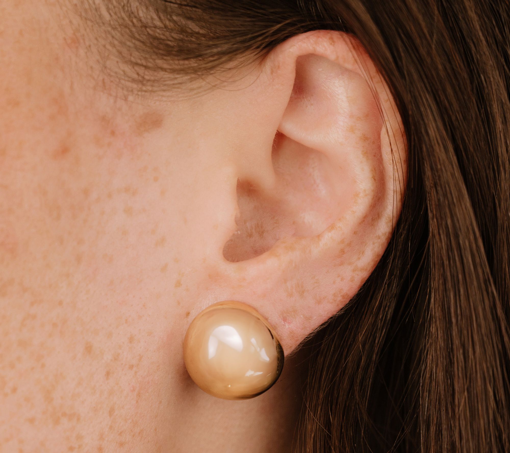 Ettika Polished Pebble Stud Earrings