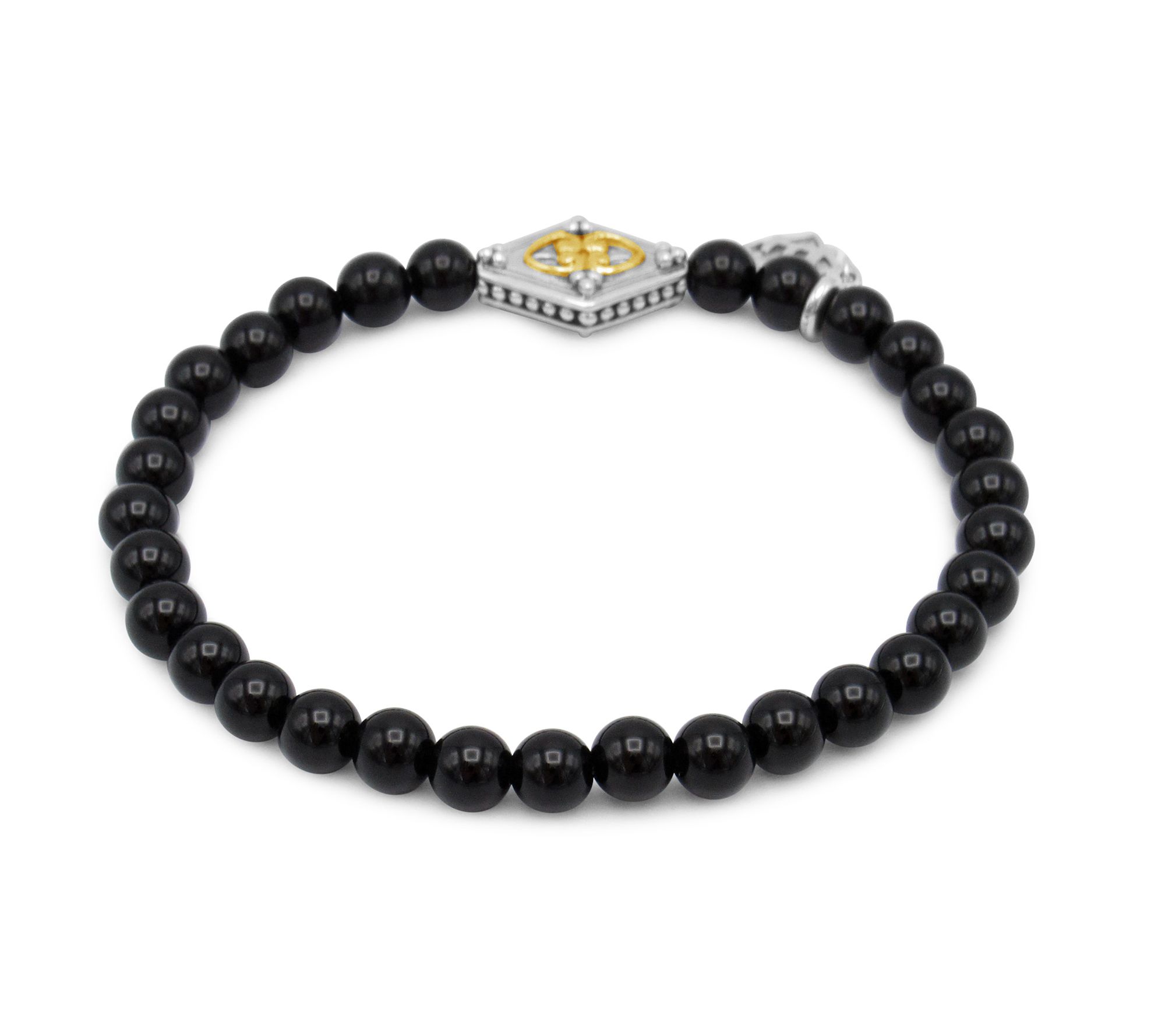 Elyse Ryan Sterling & 14K Onyx Bead Bracelet