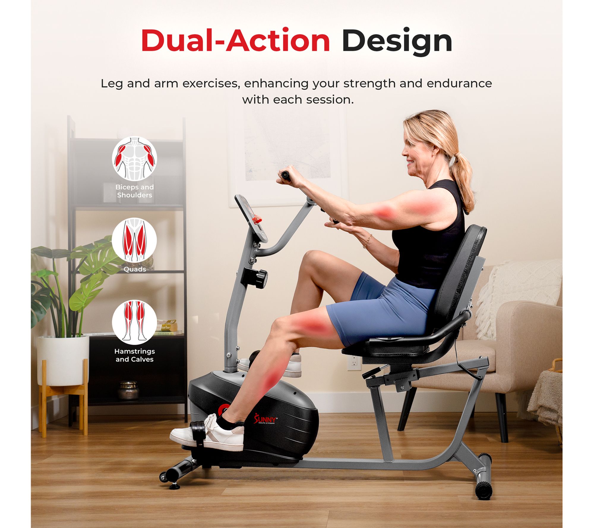 Sunny Smart Magnetic Recumbent Bike