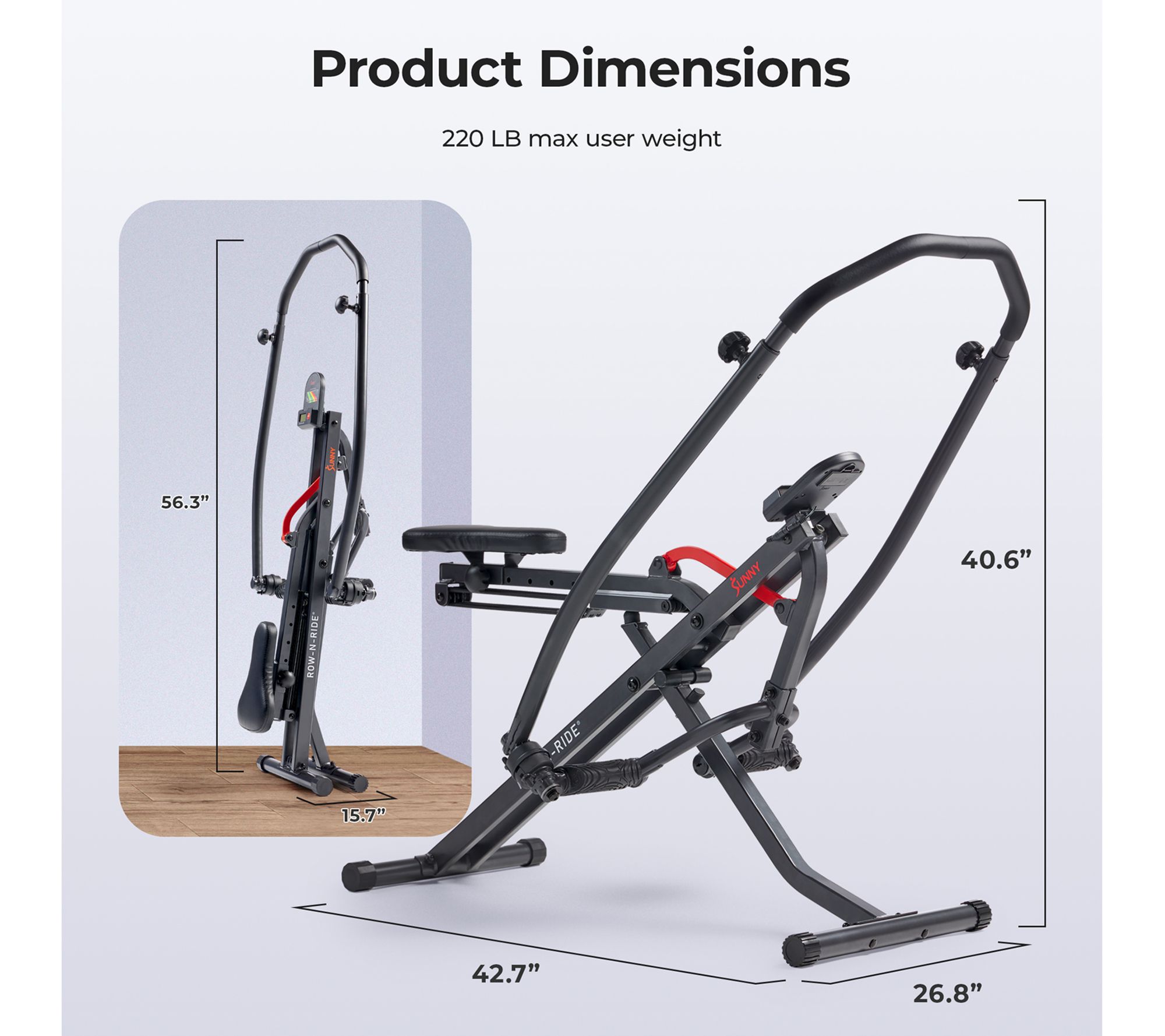 Sunny Full Body Adjustable Multi-Function Rower